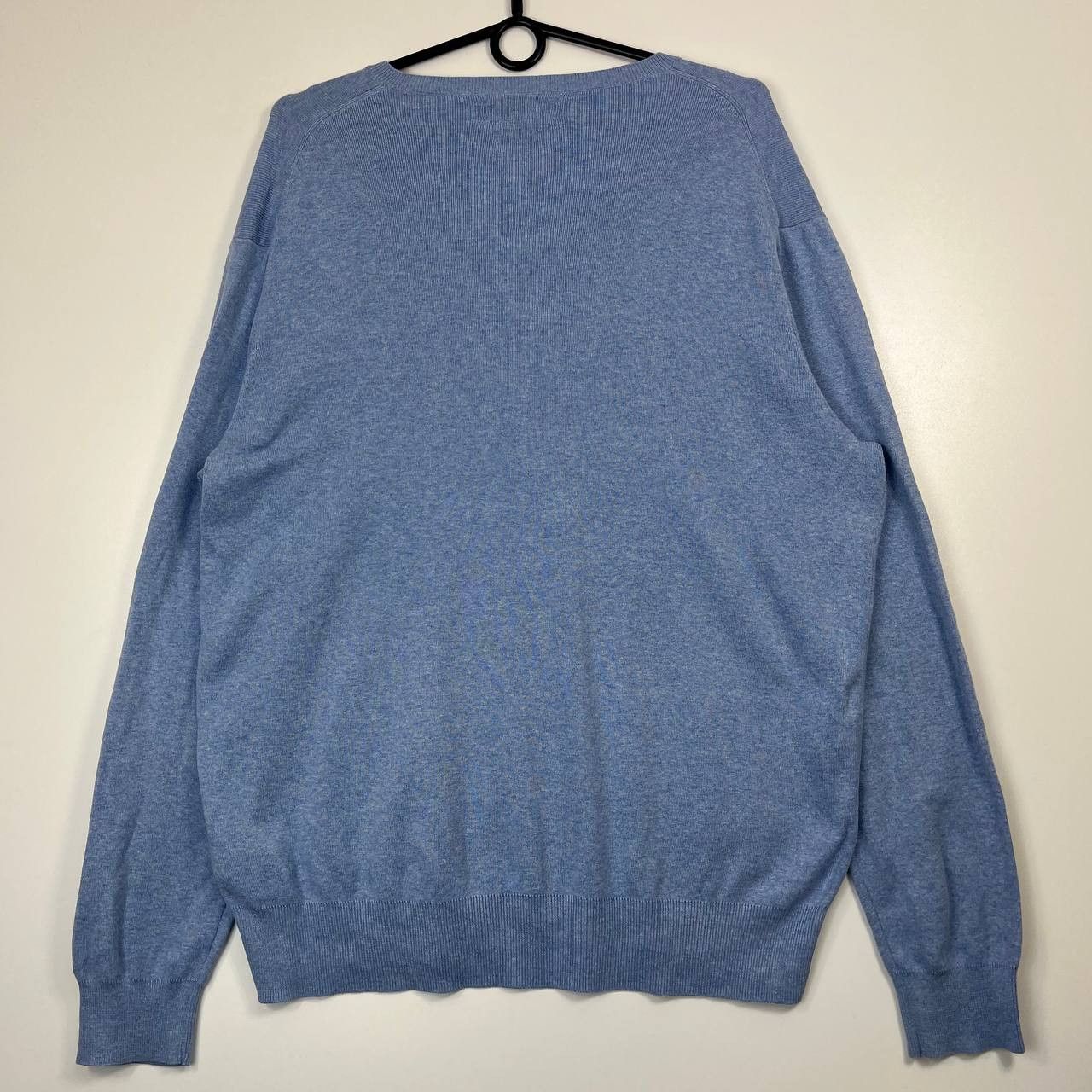 Polo Ralph Lauren Polo Ralph Lauren Pima Cotton V Neck Sweater Blue L Size US L / EU 52-54 / 3 - 8 Thumbnail