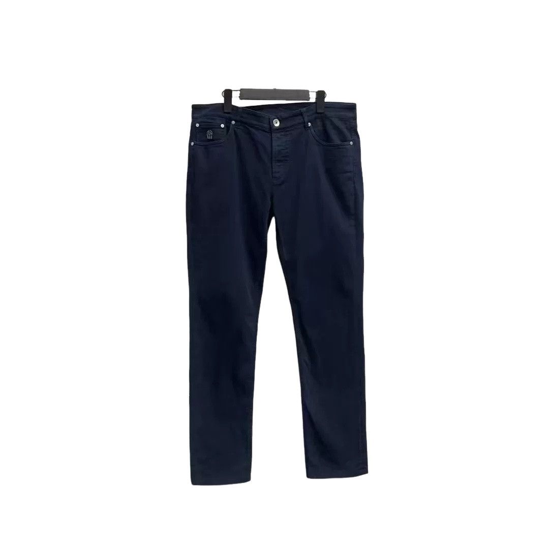 Brunello Cucinelli Brunello Cucinelli Embroidered Logo Jeans 52 Size US 36 / EU 52 - 1 Thumbnail
