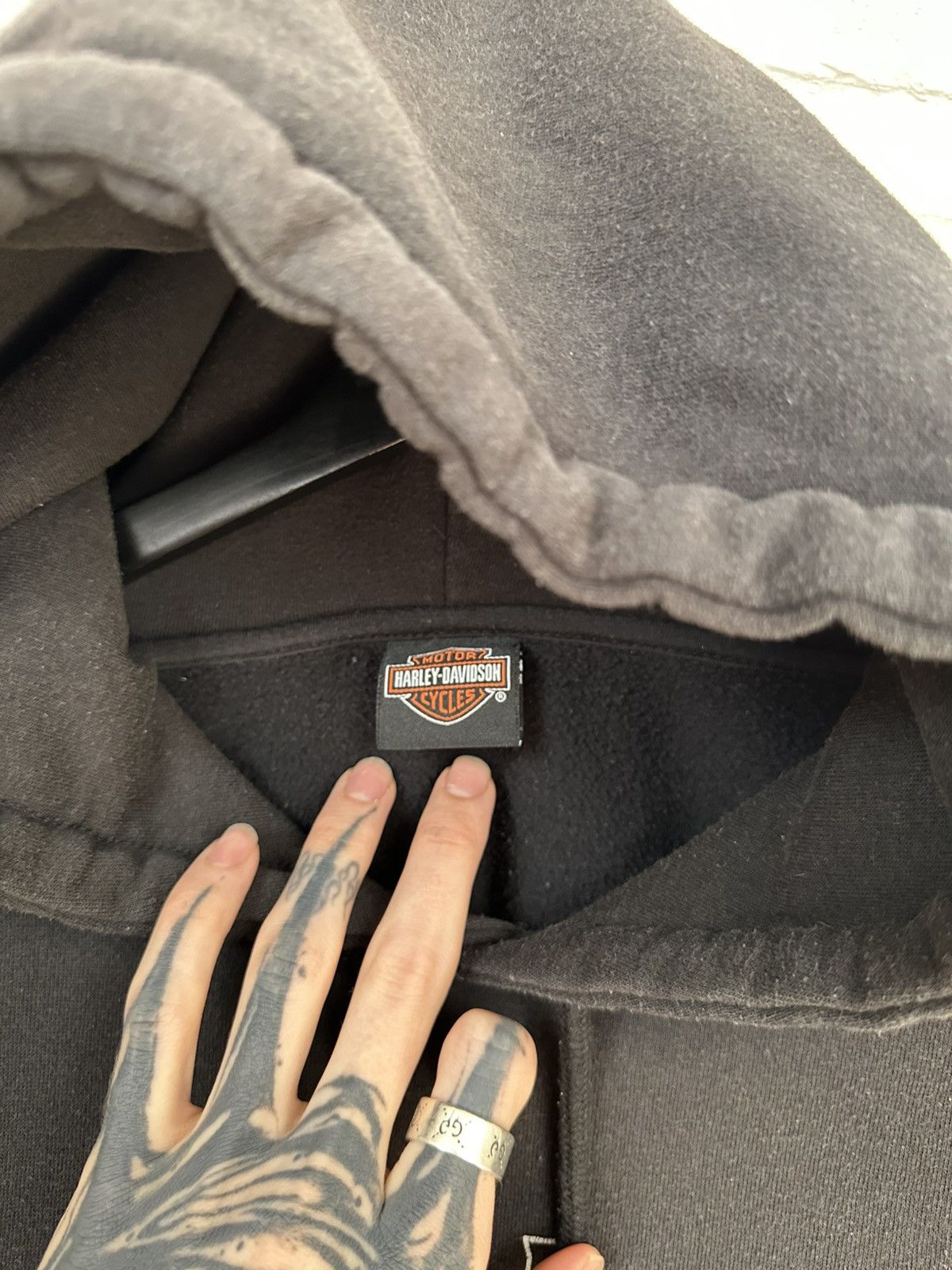 Harley Davidson (3XL) SICK FLAMES FADED Black Harley Davidson Hoodie Size US XXL / EU 58 / 5 - 7 Thumbnail