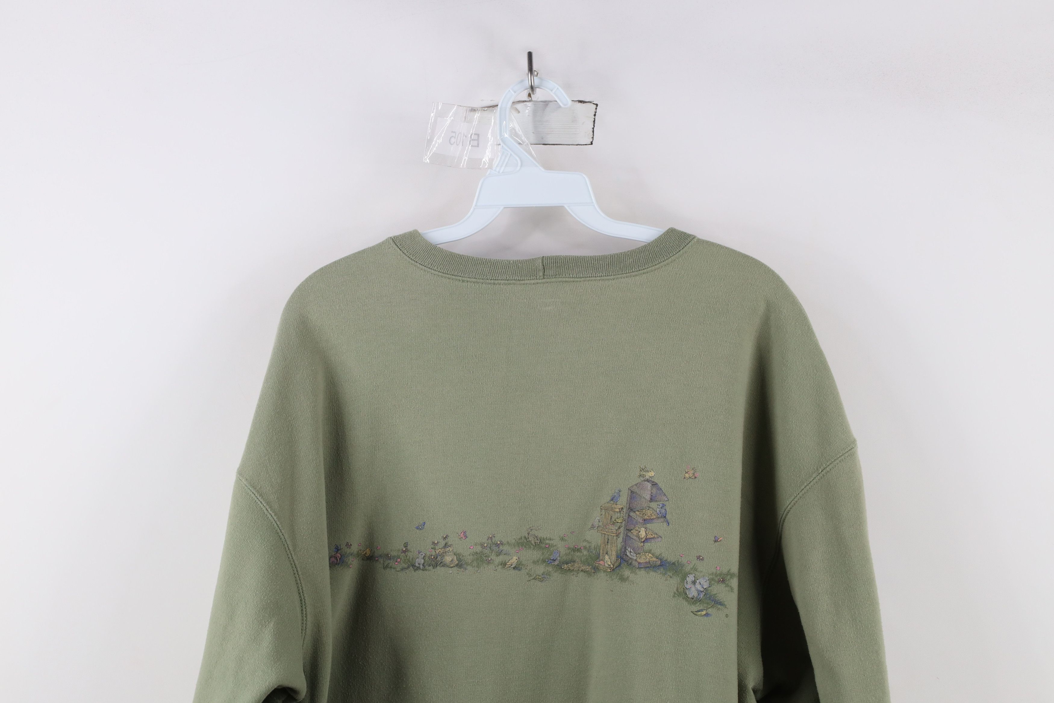 Vintage Vintage 90s Streetwear Bird Butterfly Crewneck Sweatshirt Size XXL / US 16-18 / IT 52-54 - 13 Thumbnail