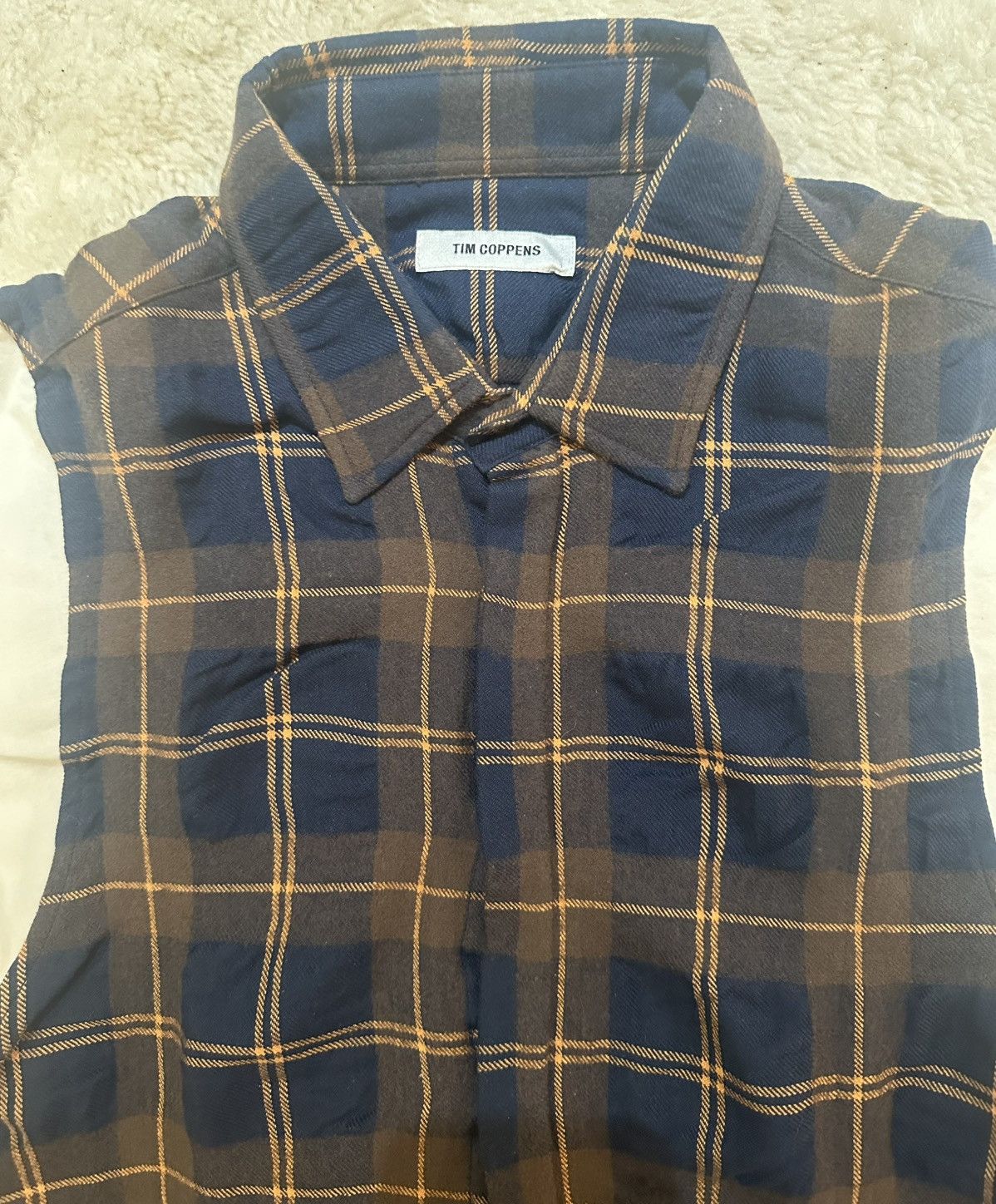 Tim Coppens Brown/ Navy/ White Shirt Size US L / EU 52-54 / 3 - 3 Thumbnail