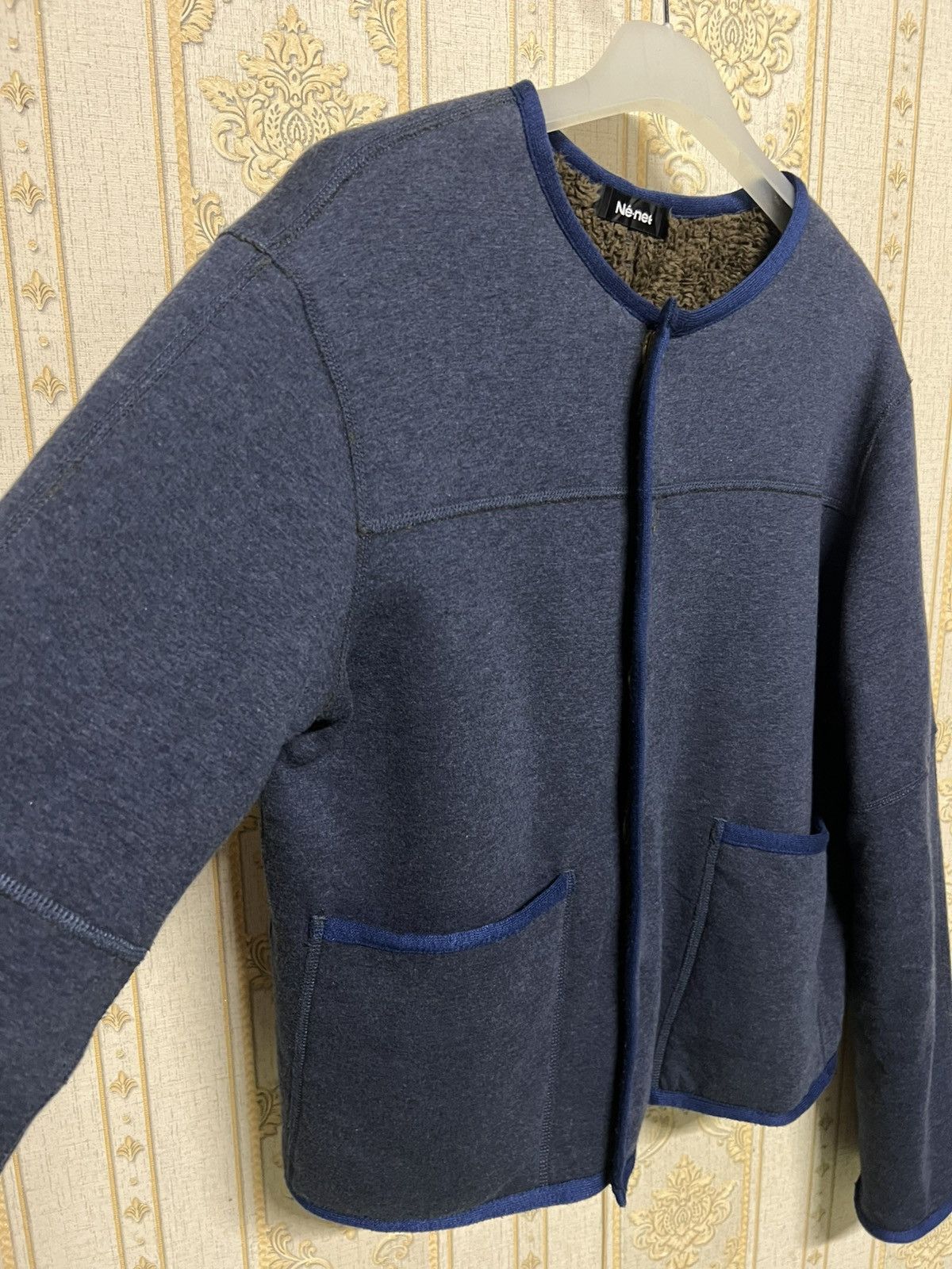 Issey Miyake × Ne-Net Ne-net by Issey Miyake Cropped Soft Pile Lined Jackets Size M / US 6-8 / IT 42-44 - 3 Thumbnail