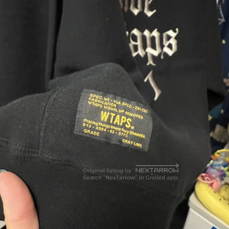 Wtaps Wtaps Last Black Gold Embroidered Hoodie Size US XL / EU 56 / 4 - 4 Thumbnail