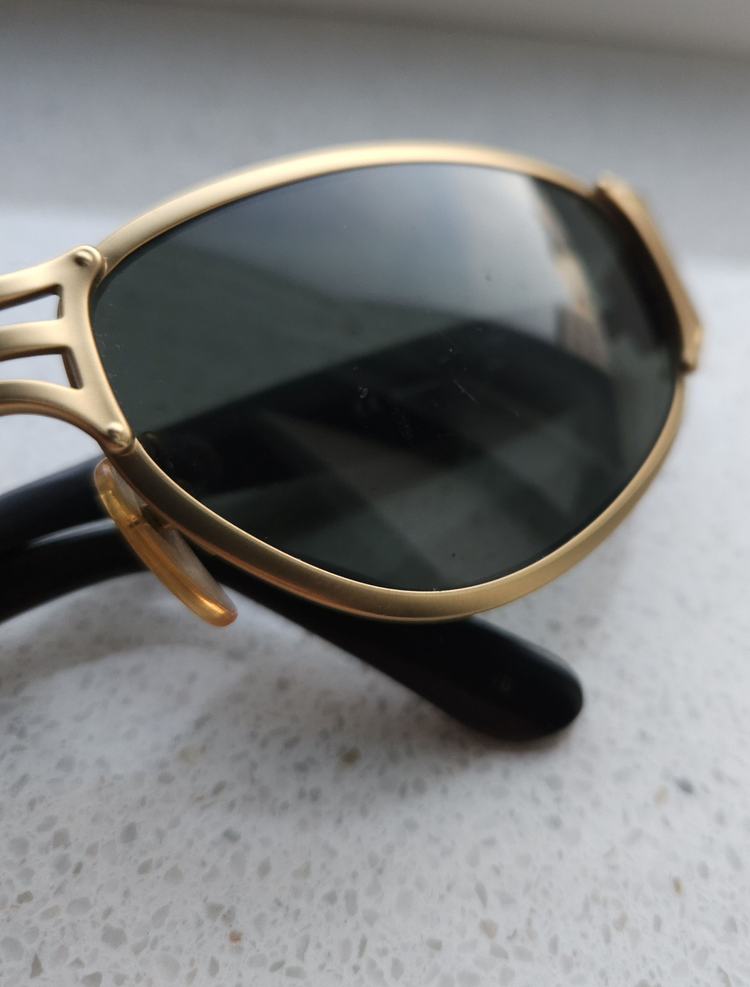 Jean Paul Gaultier Vtg Jean Paul Gaultier 58-6204 big logo oval sunglasses Size ONE SIZE - 14 Thumbnail