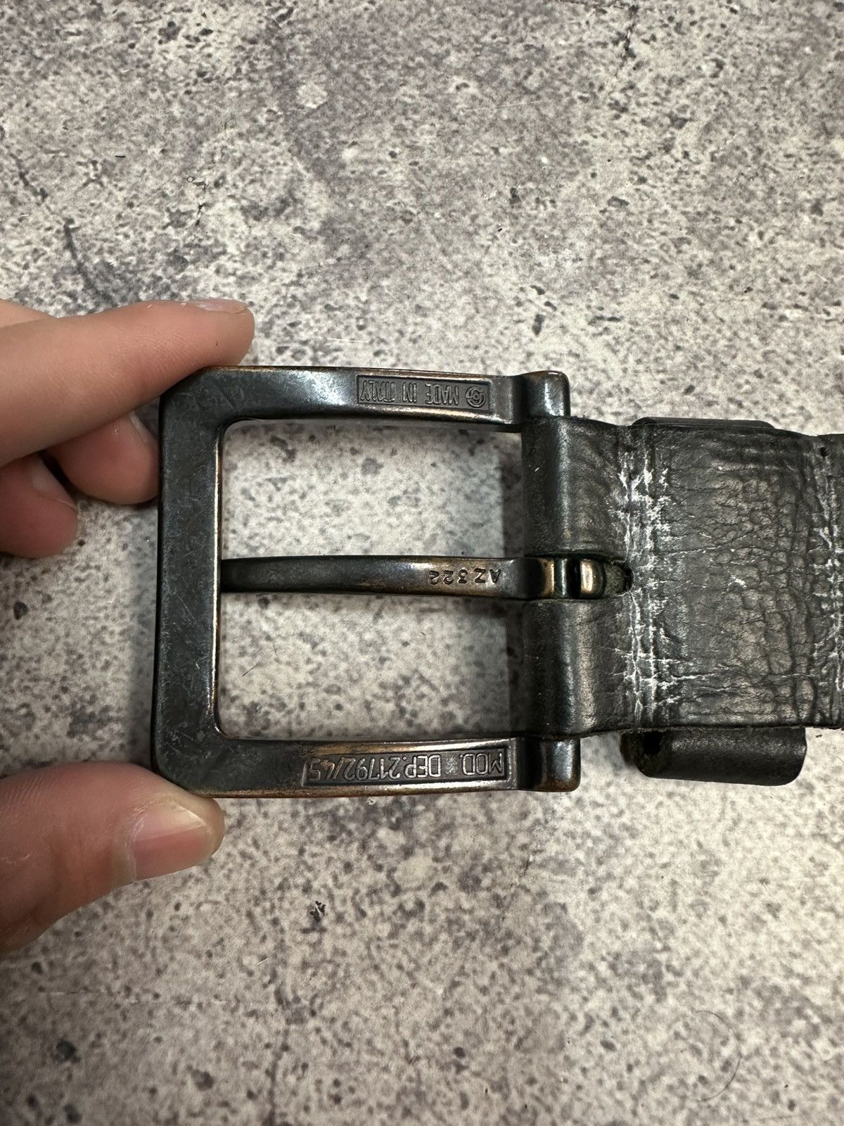 If Six Was Nine Vintage Punk Leather Belt Rhinestone Dark Gray Y2K Metal Size ONE SIZE - 9 Thumbnail