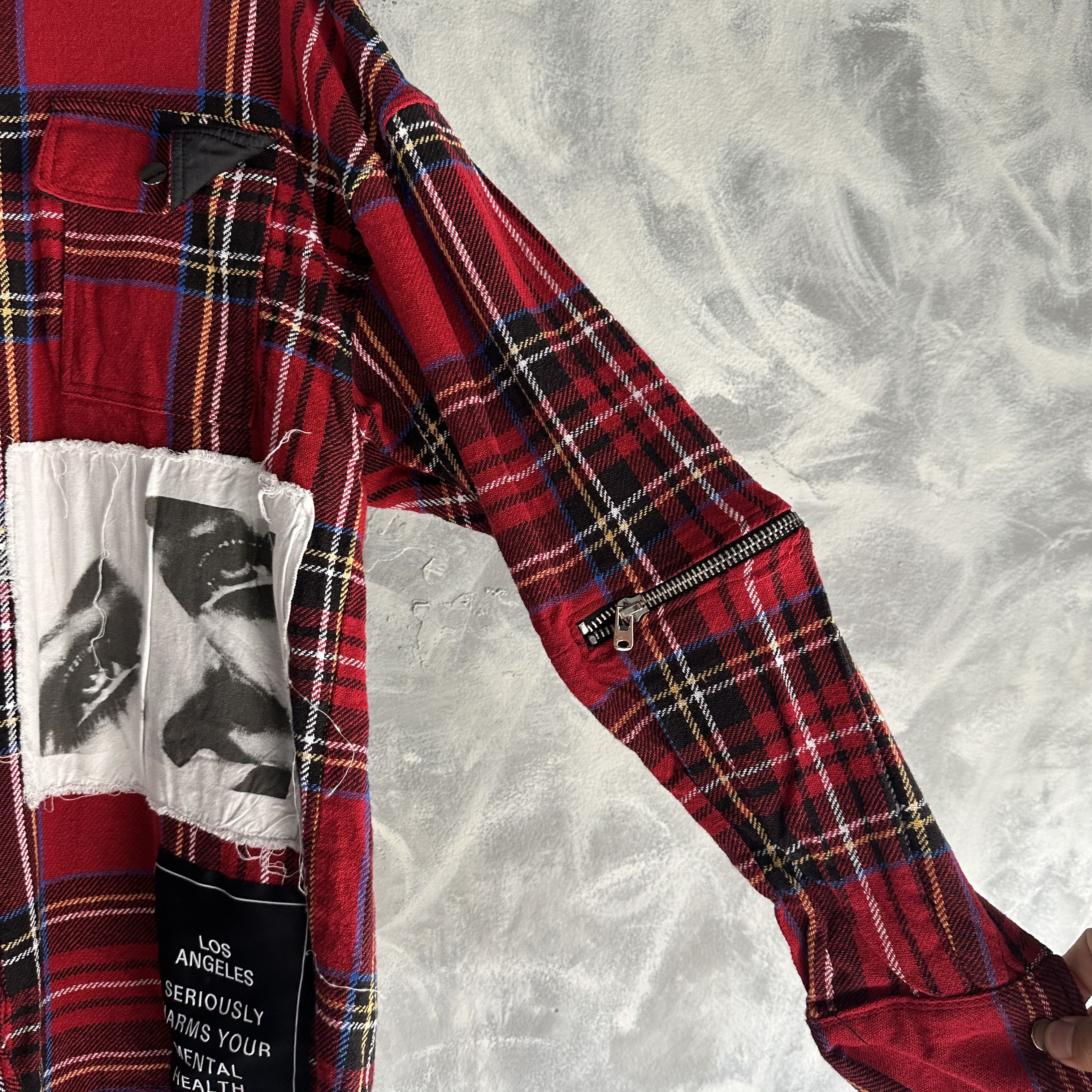 MNML MNML Jacket Men’s Plaid Streetwear Distressed Patchwork Size US L / EU 52-54 / 3 - 4 Thumbnail