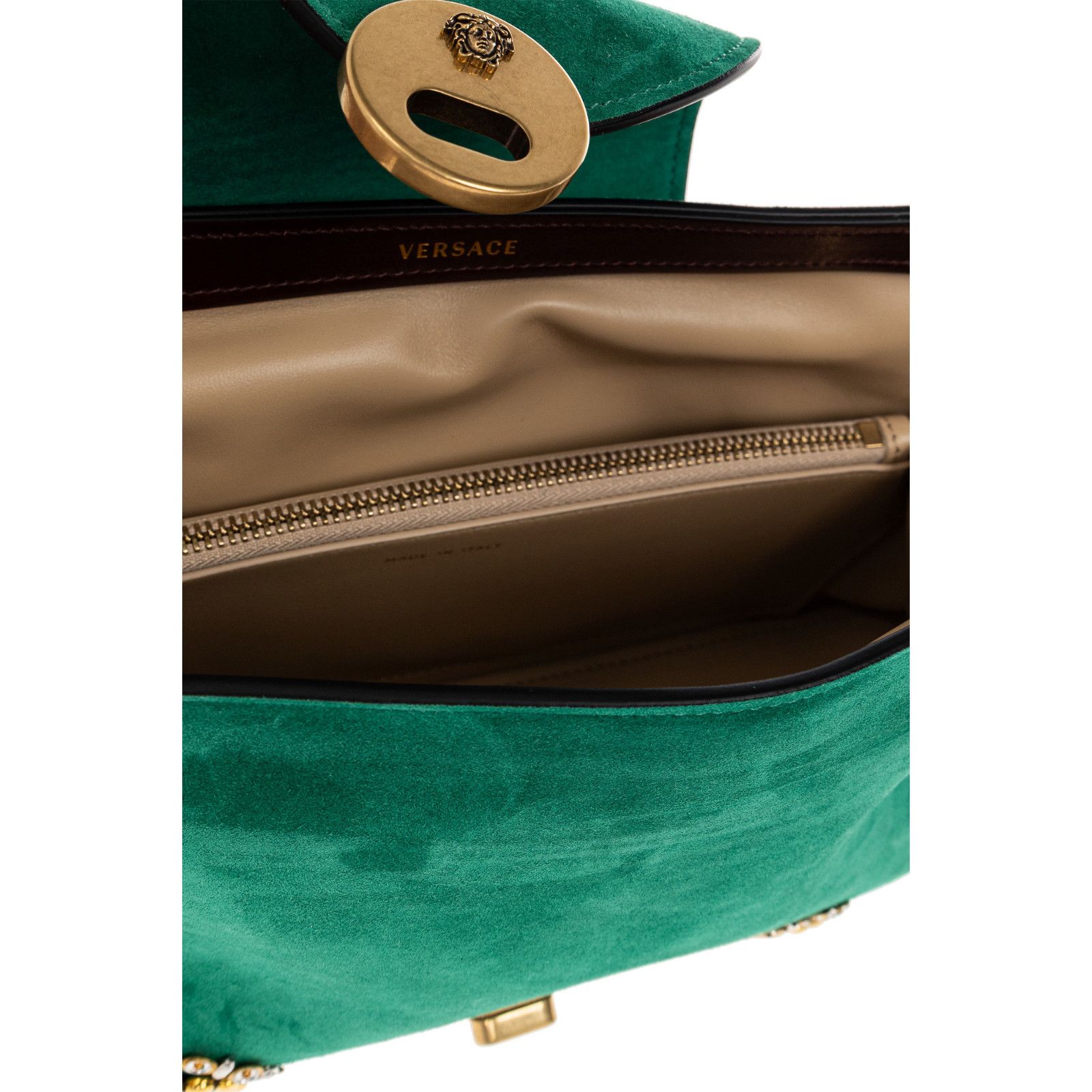 Versace VERSACE Vivian Green Suede Clutch Bag New & Authentic Size ONE SIZE - 4 Thumbnail