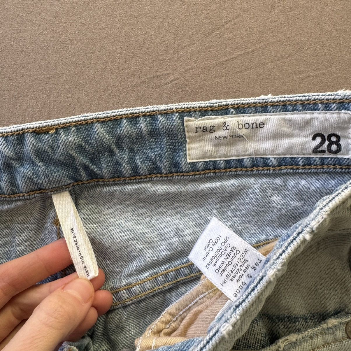Rag & Bone Rag & Bone Maya High-Rise Slim Fit Destroyed Jeans Size 28" / US 6 / IT 42 - 5 Thumbnail