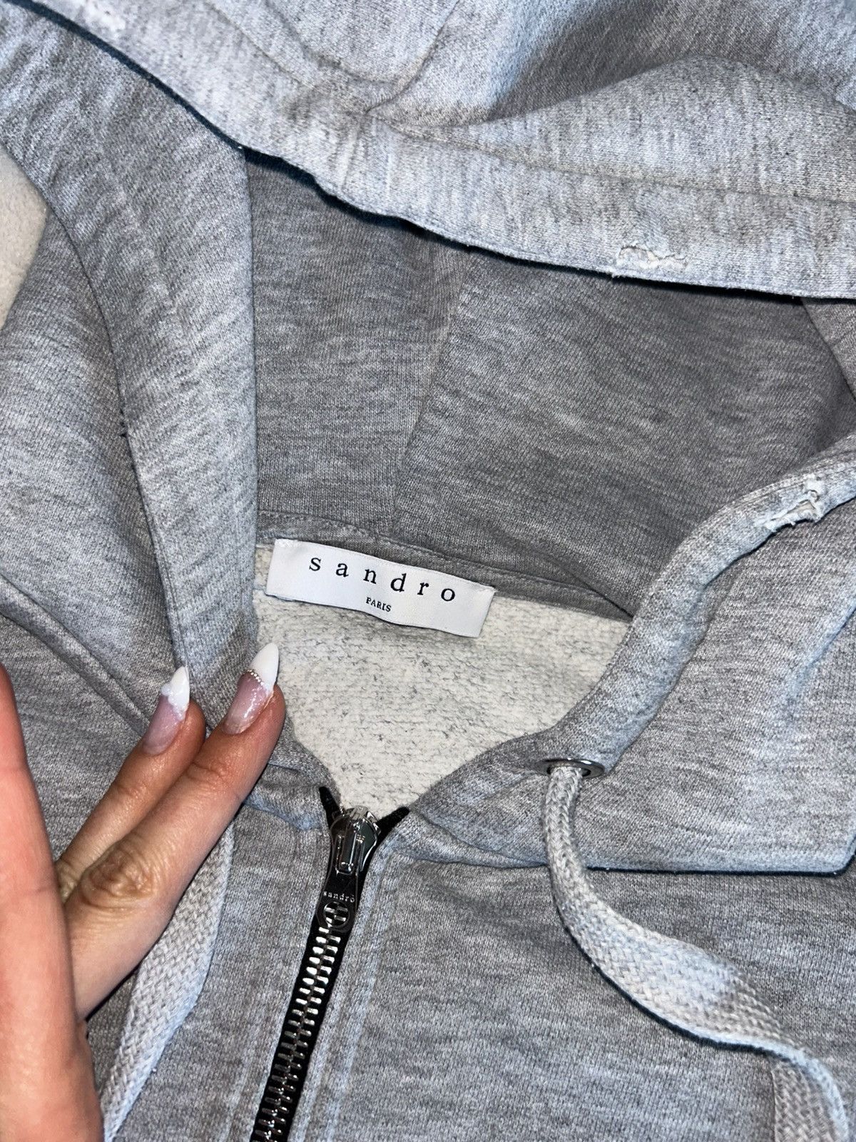 Sandro Gray hoodie sandro Size M / US 6-8 / IT 42-44 - 2 Thumbnail