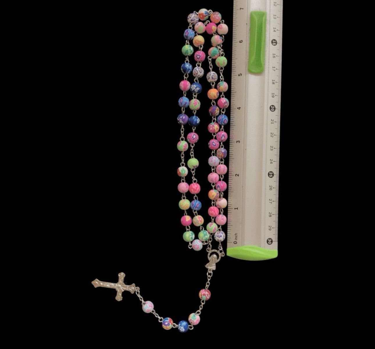 Jewelry Cross Necklace Chain Catholic Church Size ONE SIZE - 5 Thumbnail