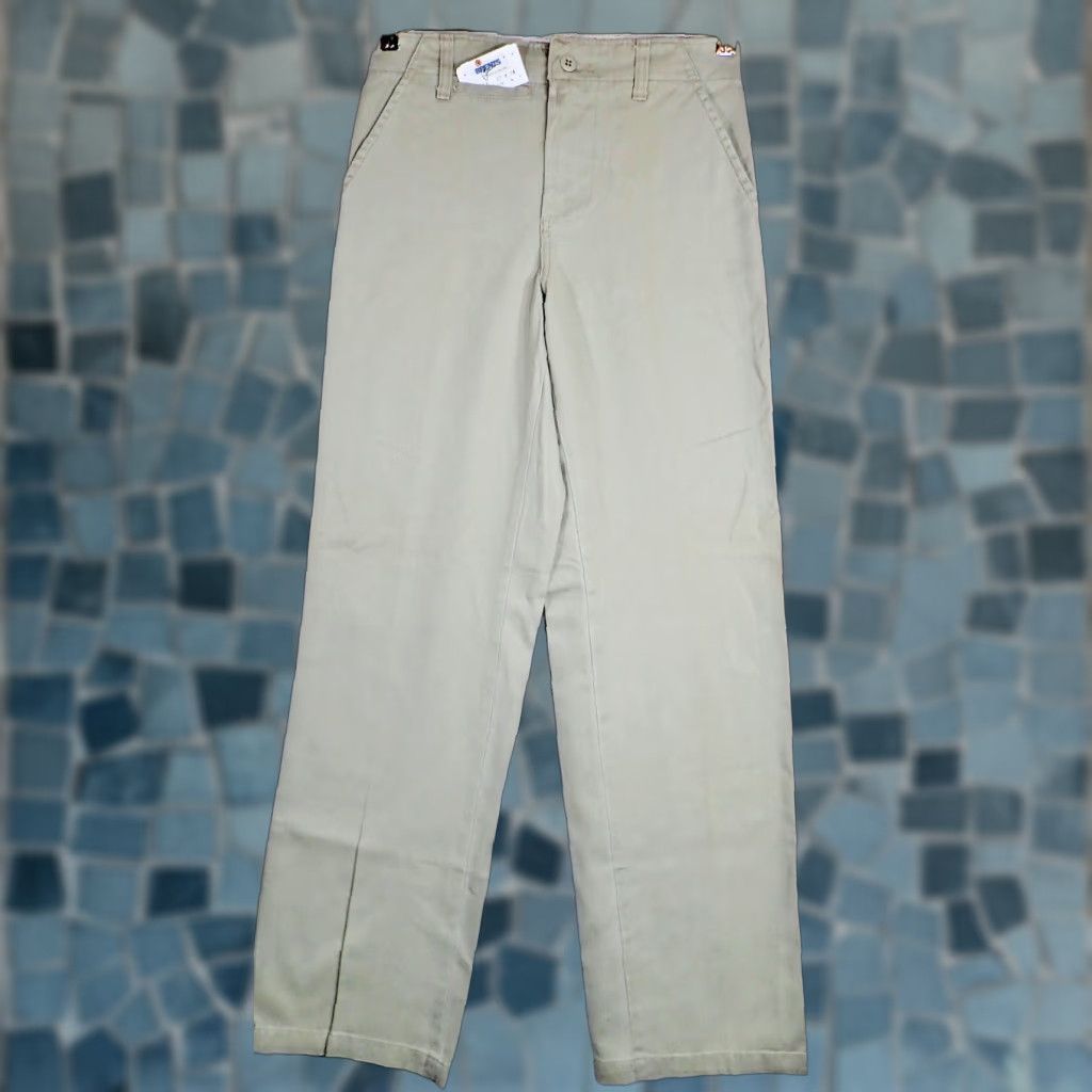 Vintage VINTAGE Brents Sportswear Khaki Chino Pants 28x32 USA Workwear Button Fly Straight Leg Classic Military Mens Size US 27 - 1 Thumbnail