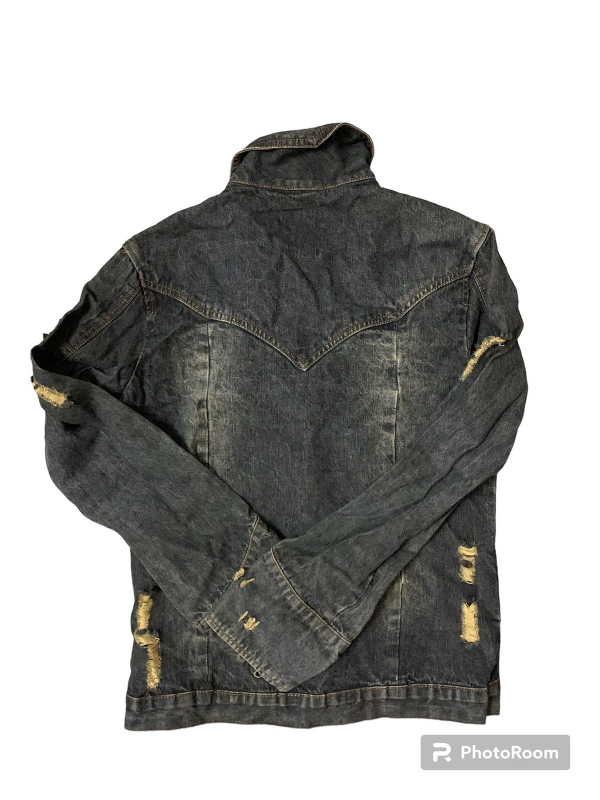 In The Attic Art Design Distressed Denim Jacket