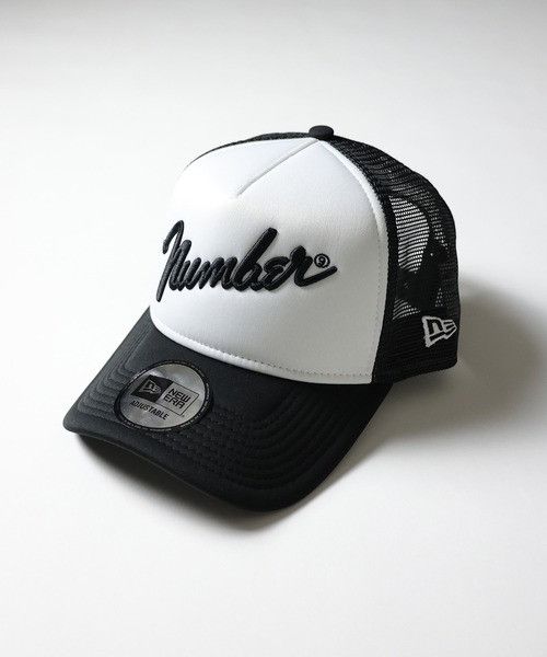 Number Nine x New Era Hat Adjustable BLACK WHITE deals Vintage