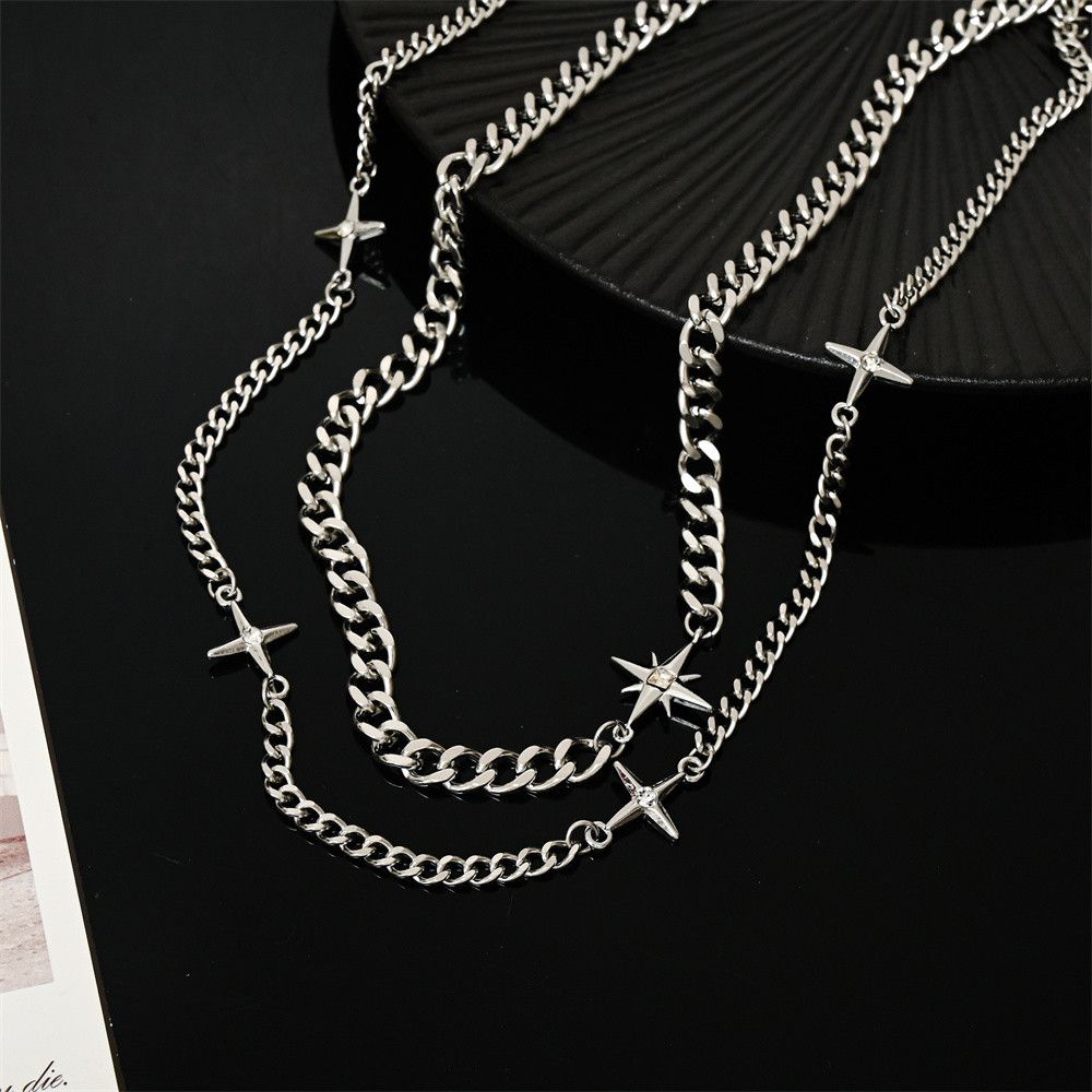 VIBE Double-Layer Star Cross Necklace Size ONE SIZE - 6 Thumbnail