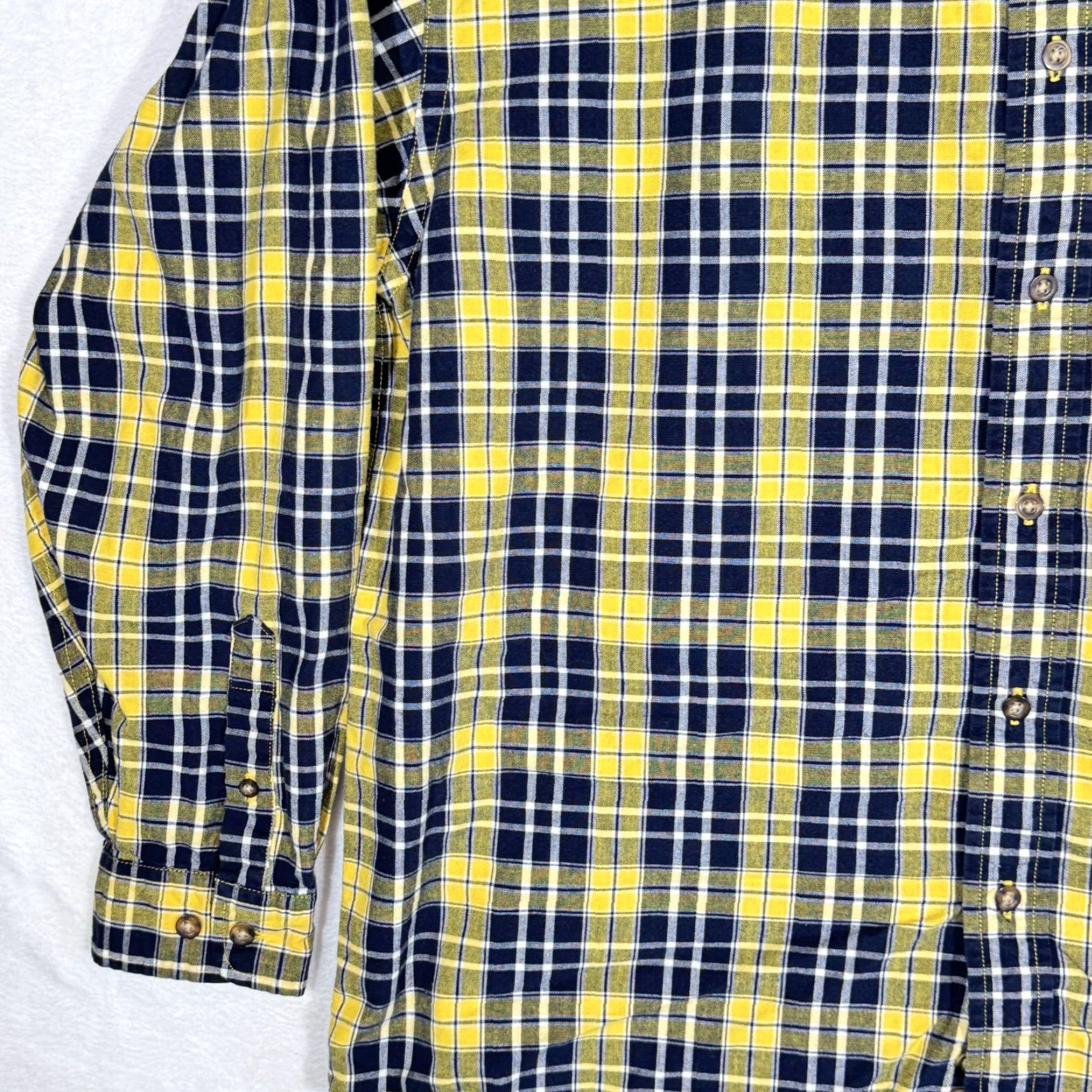 Eddie Bauer Eddie Bauer Shirt Black Yellow Plaid 100% Cotton Button-Down L Mens Size US L / EU 52-54 / 3 - 4 Thumbnail