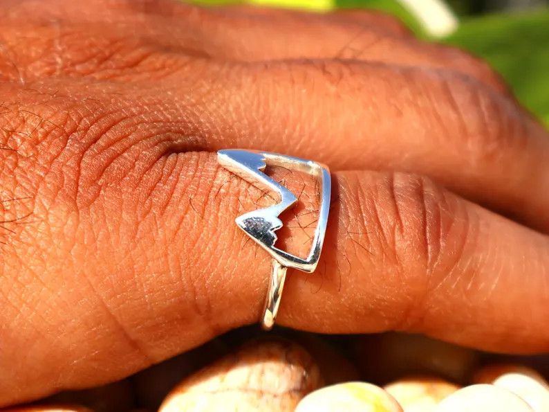 Handmade Handmade Heartbeat Ring, 925 Silver Ring, Statement Jewelry Size ONE SIZE - 9 Thumbnail