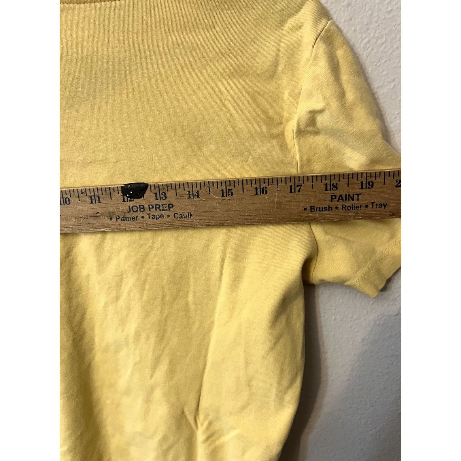 Lands' End Lands' End Women's M Yellow Short Sleeve Cotton V-Neck Tee Shirt Size 32" / US 10 / IT 46 - 5 Thumbnail