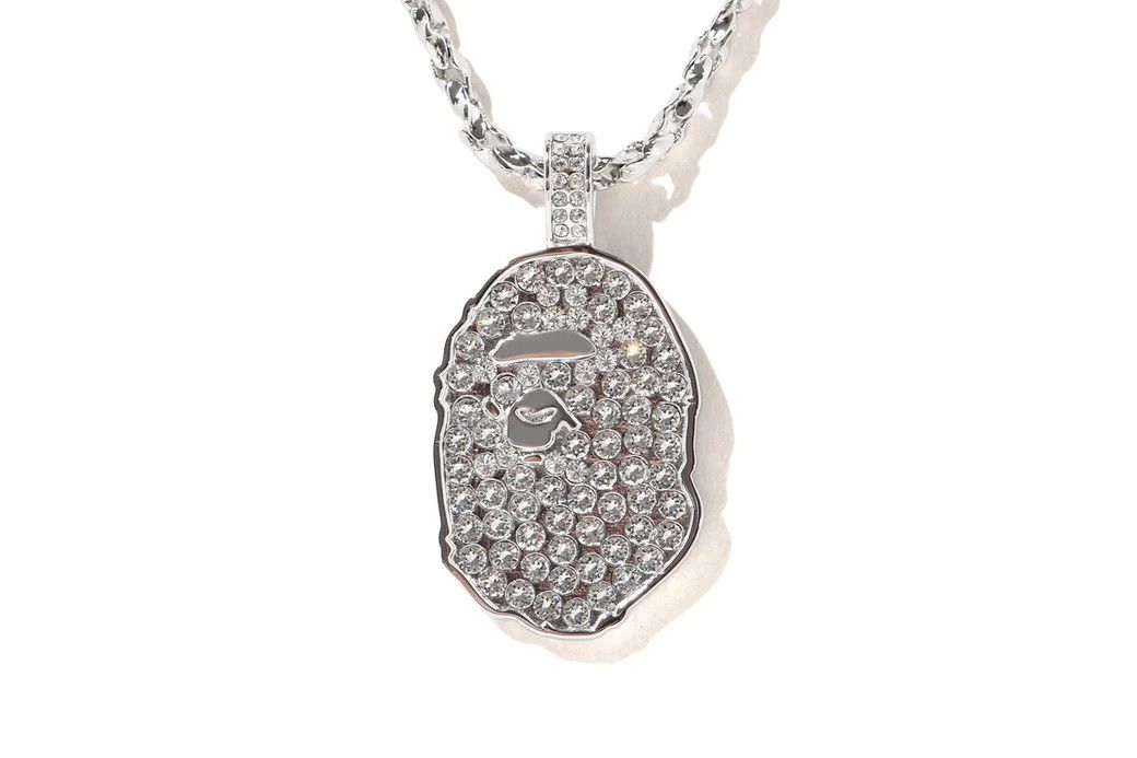 Bape SS19 Bape Rhinestone Ape Head Necklace Size ONE SIZE - 3 Thumbnail