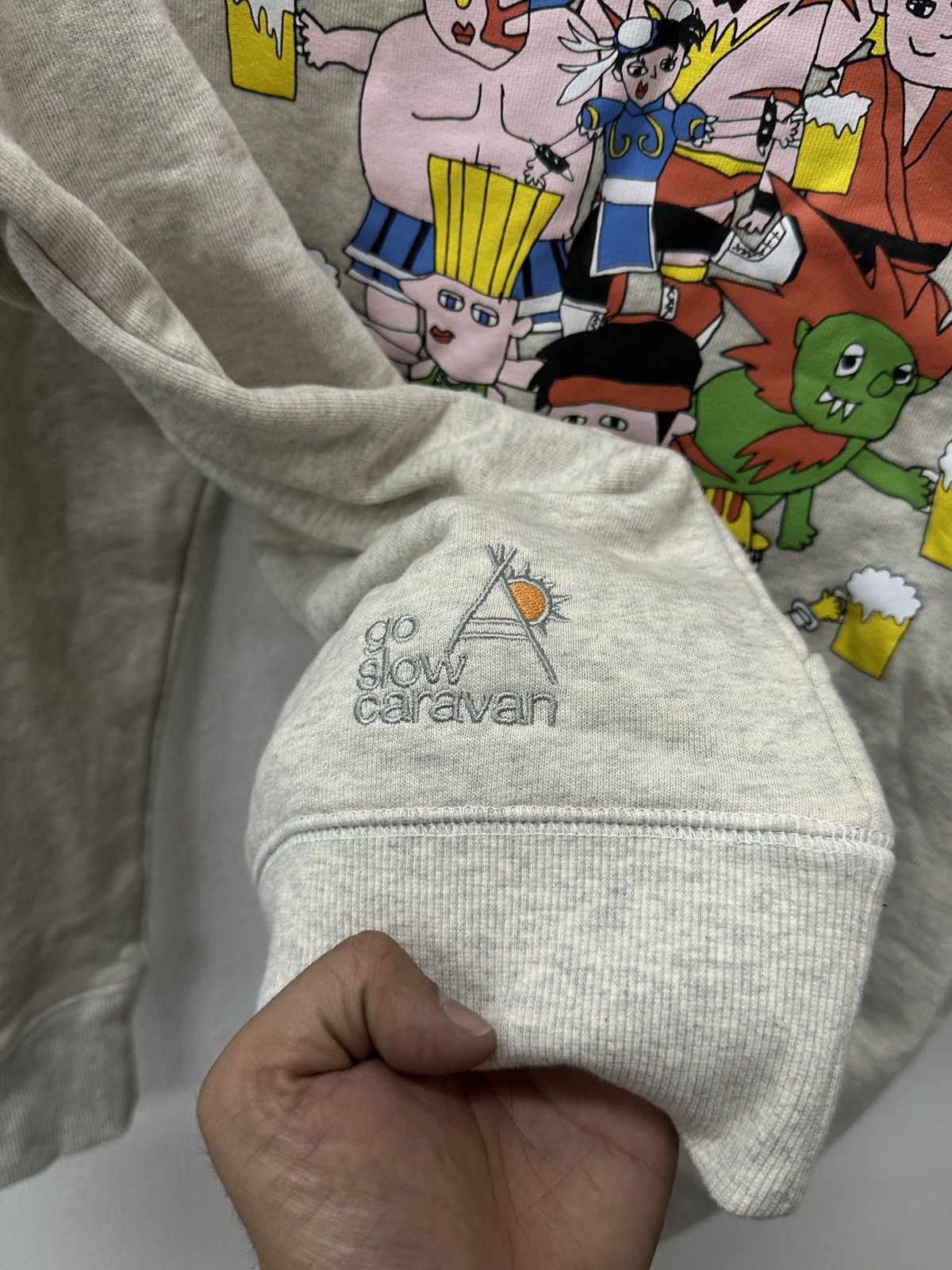 go slow caravan AW20 Go Slow Caravan X Street Fighter Grey Hoodie Size US M / EU 48-50 / 2 - 6 Thumbnail
