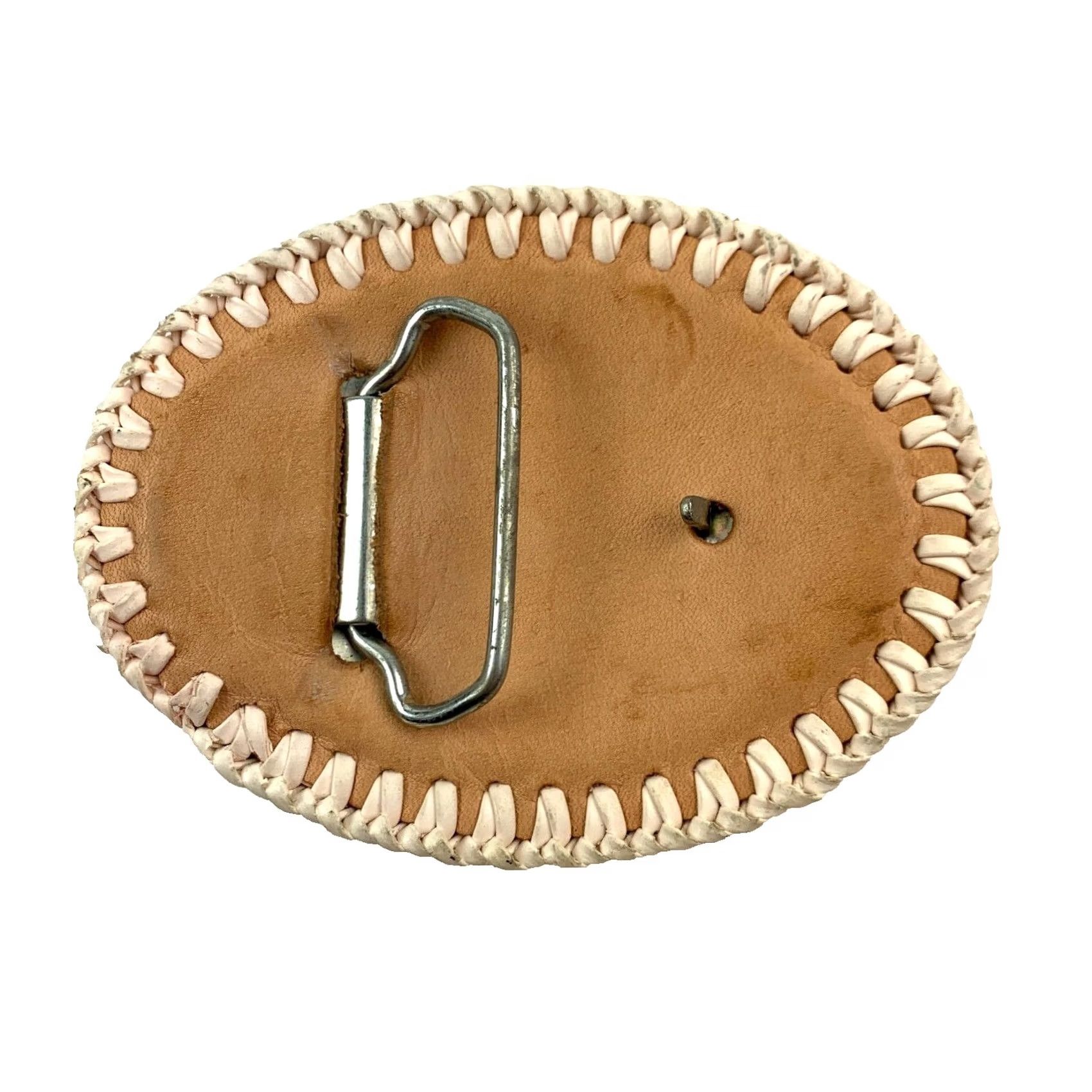Vintage VINTAGE Leather Belt Buckle Shane Douglas Jim's Water Service Wyoming Brown Unbranded 1980s Occupational Adult Unisex Mens Womens Boys Girls Size ONE SIZE - 3 Thumbnail