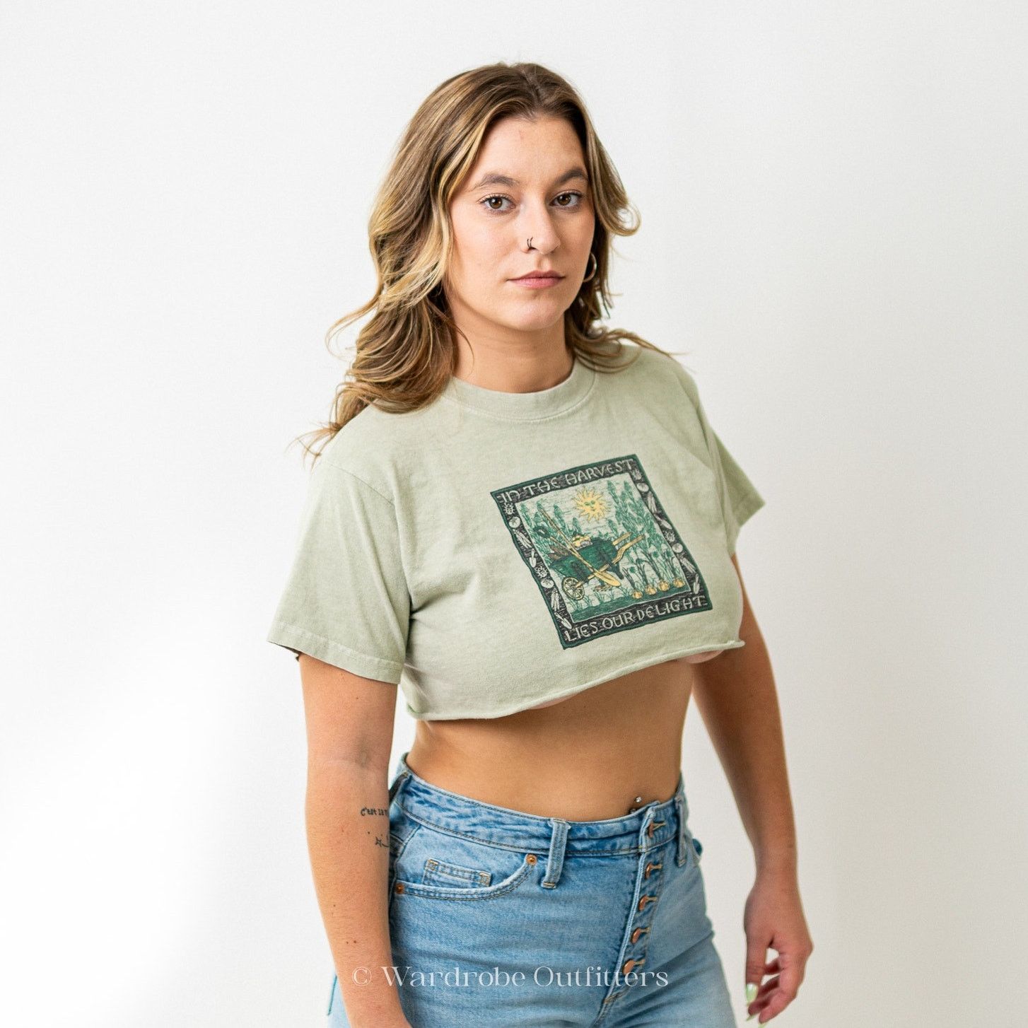 Designer Cottagcore x Fairycore Cropped Tee Shirt Size S / US 4 / IT 40 - 3 Thumbnail