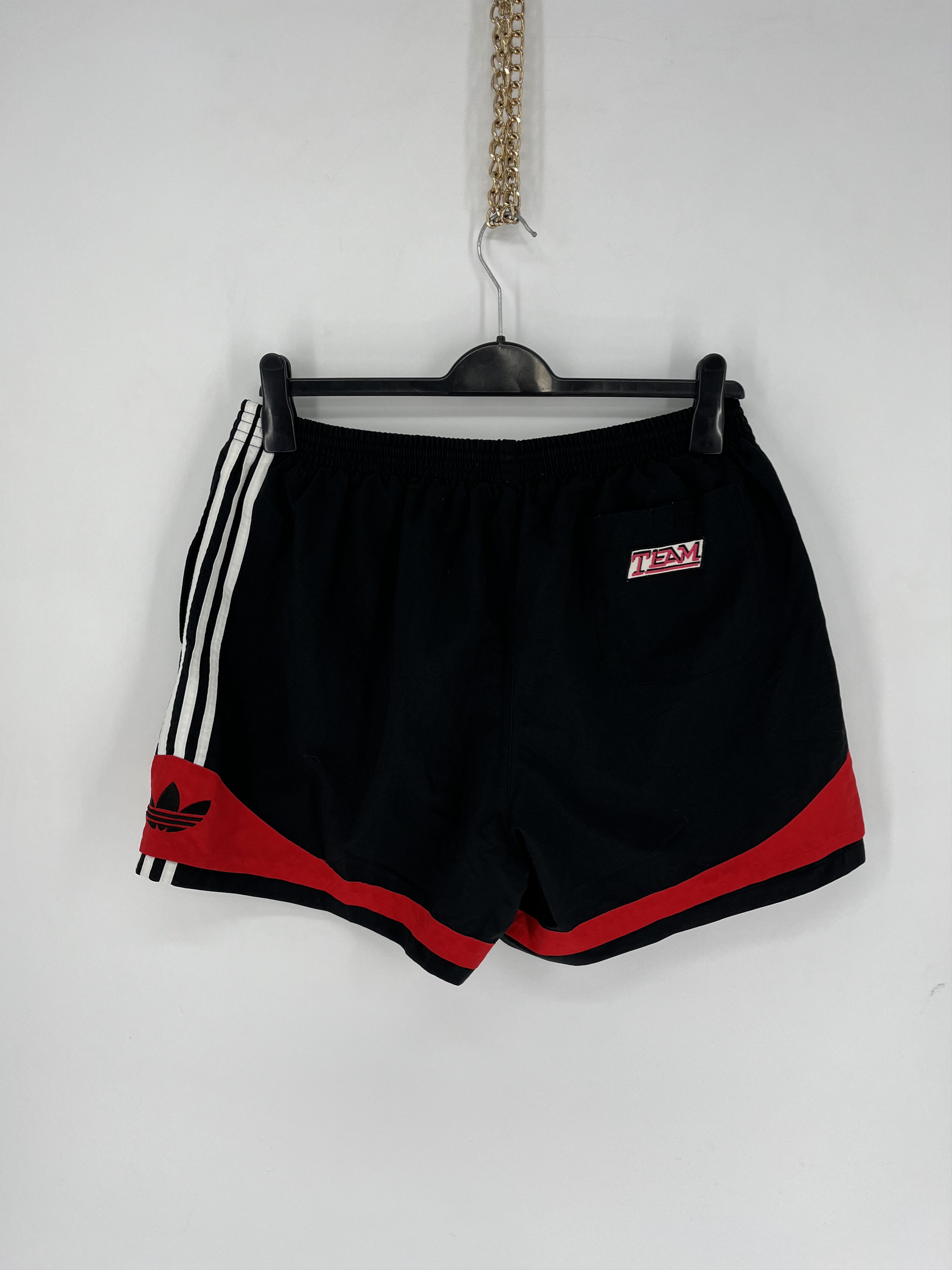 Adidas 90s Vintage Adidas Black Nylon Logo Shorts Travis Style Size US 34 / EU 50 - 10 Thumbnail