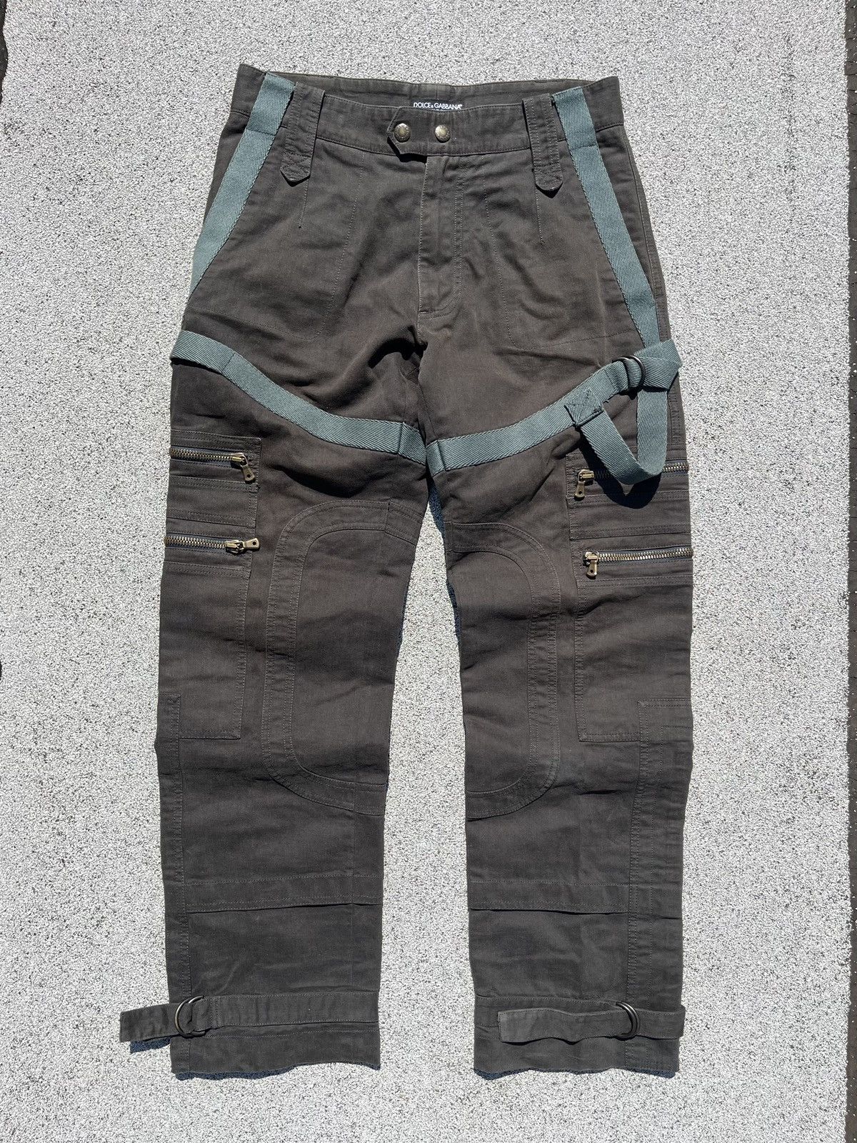 Dolce & Gabbana AW03 Dolce & Gabbana Runway Bondage Cargo Pants Size US 32 / EU 48 - 1 Thumbnail