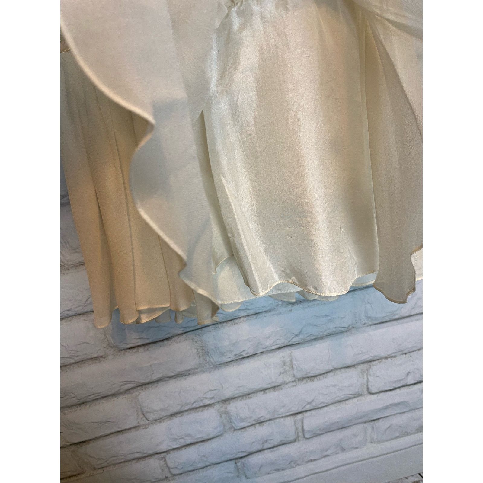 Unknown London Designer Rohit Bal 100% Pure Silk Boho Blouse Small in Ivory Size S / US 4 / IT 40 - 8 Thumbnail