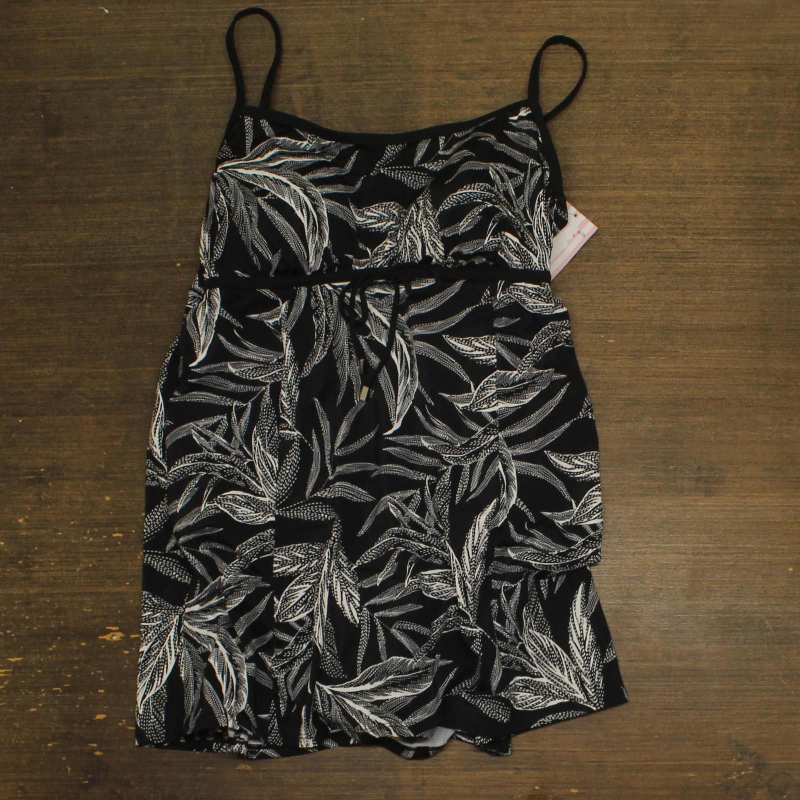 Other Nwt Shape Solver One Empire Leaf Swim Dress Black Multi 16 Size ONE SIZE - 1 Thumbnail