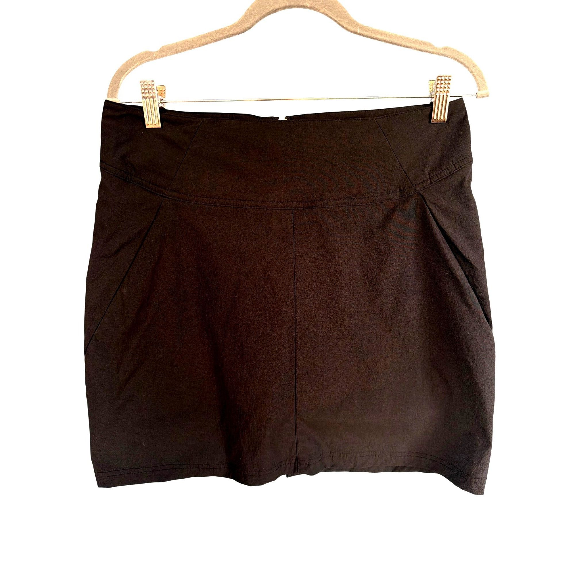 Royal Robbins Royal Robbins Women's 8 Black Nylon Skort, Stretch Zip Pocke Size 30" / US 8 / IT 44 - 2 Thumbnail