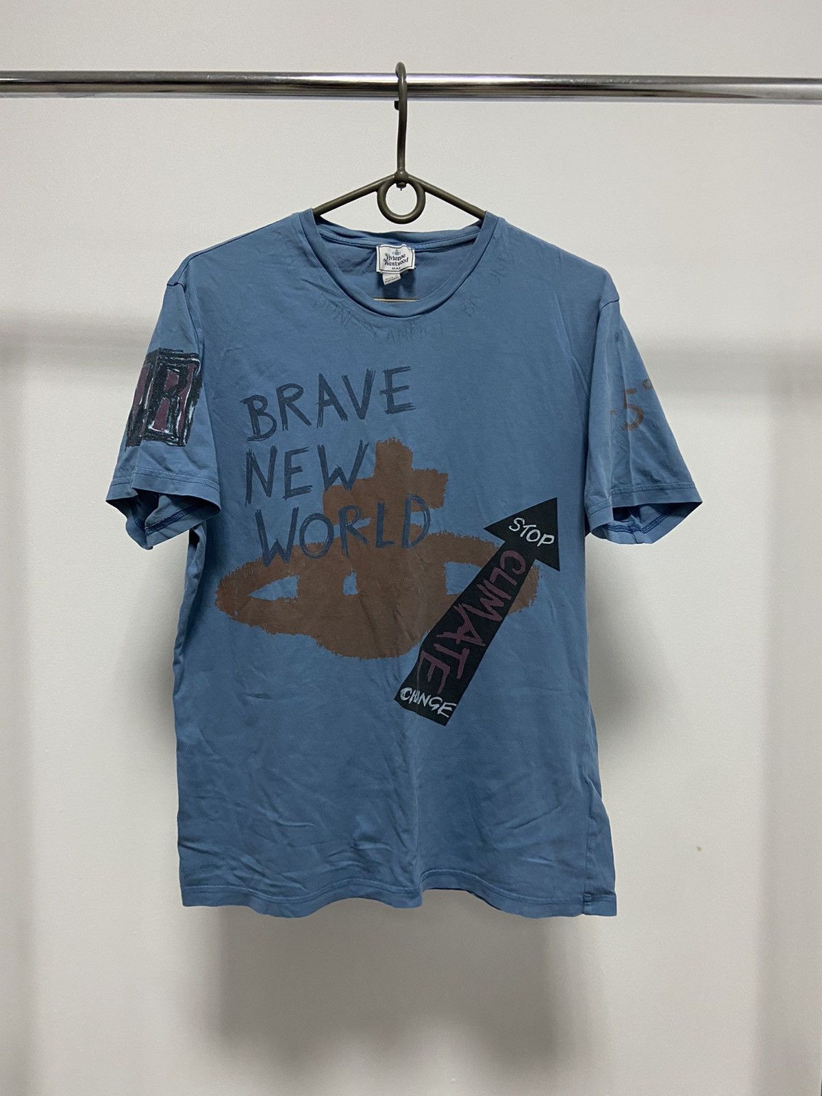 Pre-owned Vintage Vivienne Westwood Brave New World  Big Logo Luxury In Blue