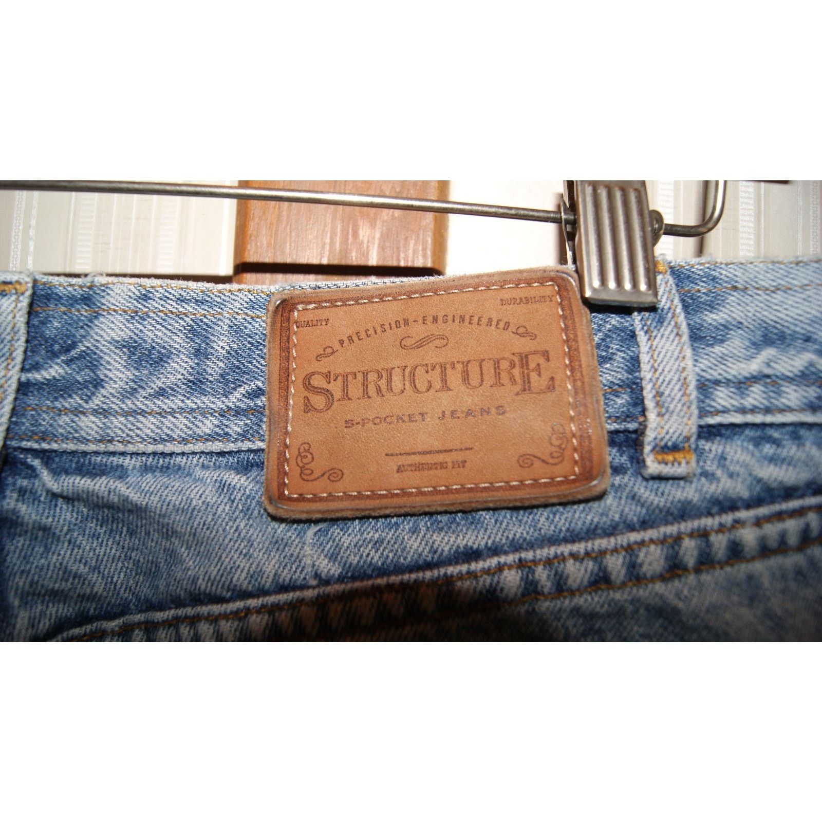 Structure VTG Structure Jeans Mens 36X30 Straight Leg 90s Cotton USA Size US 36 / EU 52 - 4 Thumbnail