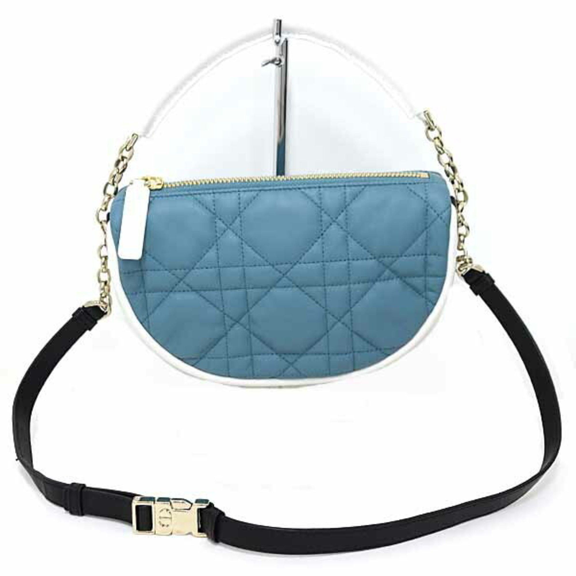 Dior Christian Dior DIOR VIBE Vibe Small Hobo Bag Cannage Lambskin Blue S Size ONE SIZE - 1 Thumbnail