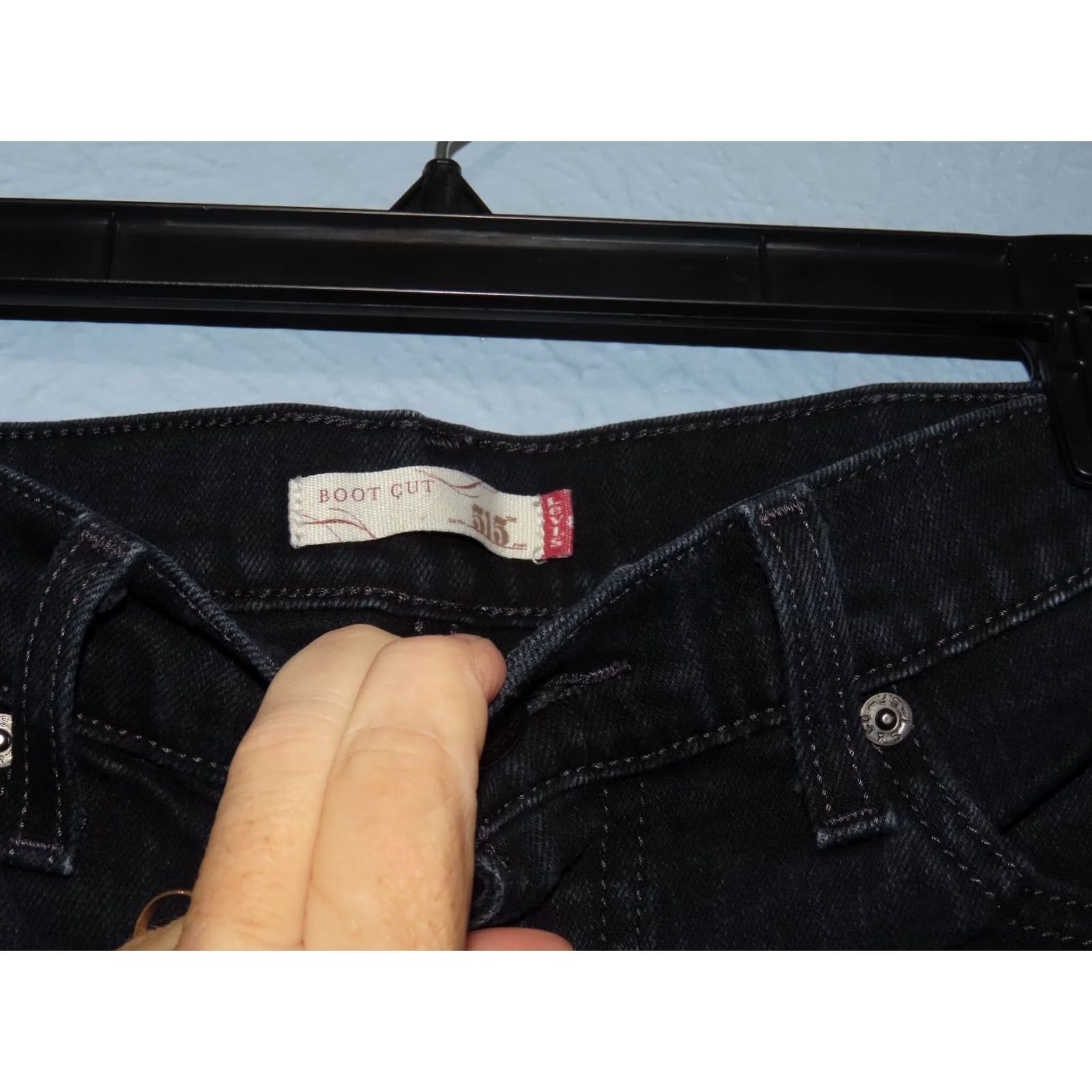 Levi's Levi's 515 Boot Cut Jeans Women's 10L Black Mid-Rise Denim Cotton Blend Stretch 28in Inseam Shoes 32in Waist Size 32" / US 10 / IT 46 - 6 Thumbnail