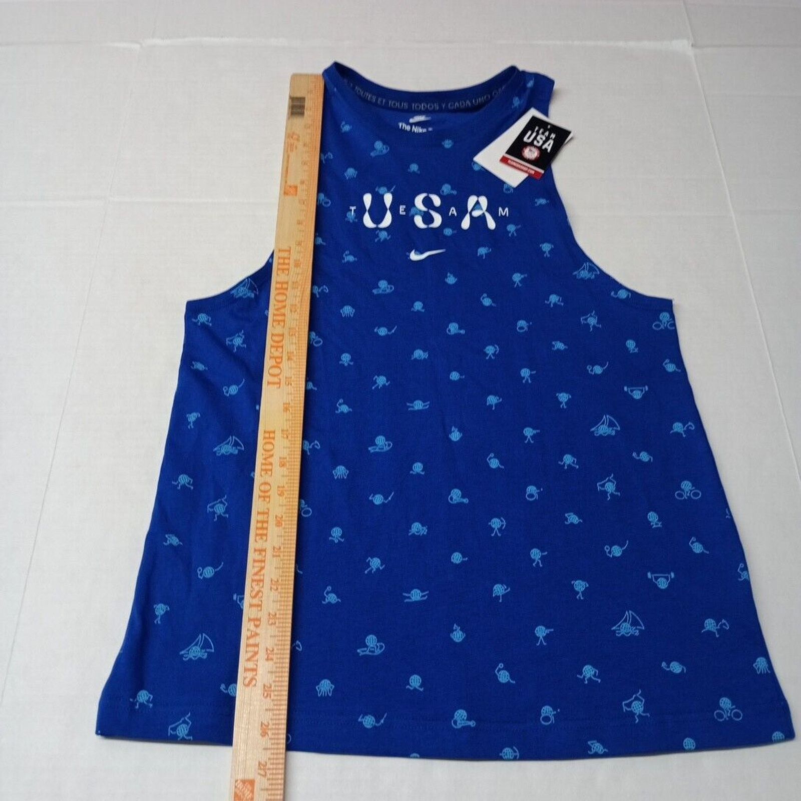 Nike Nike USA Club Tank Top Women's S Blue All Over Print FZ3384 Size S / US 4 / IT 40 - 5 Thumbnail