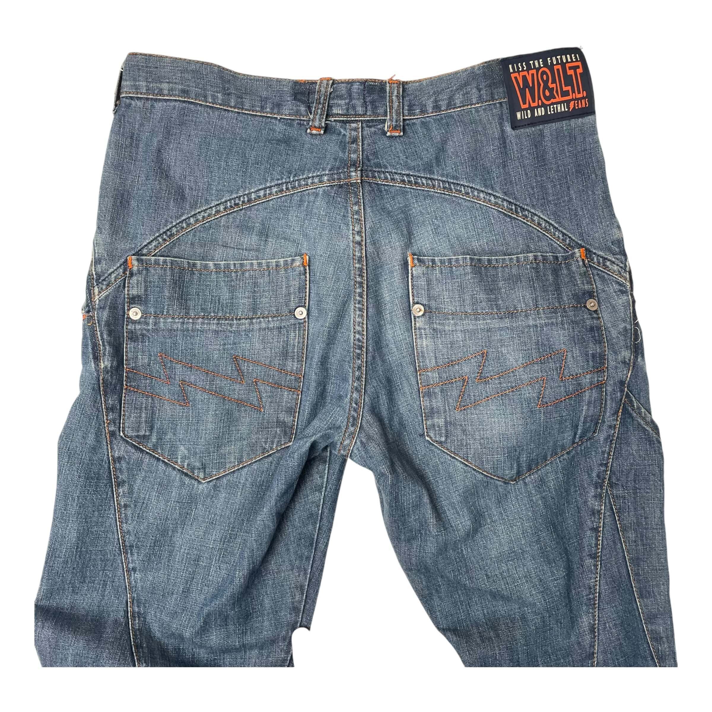 90s W< Denim Pants ② 90s Walter Van Beirendonck twisted denim pants