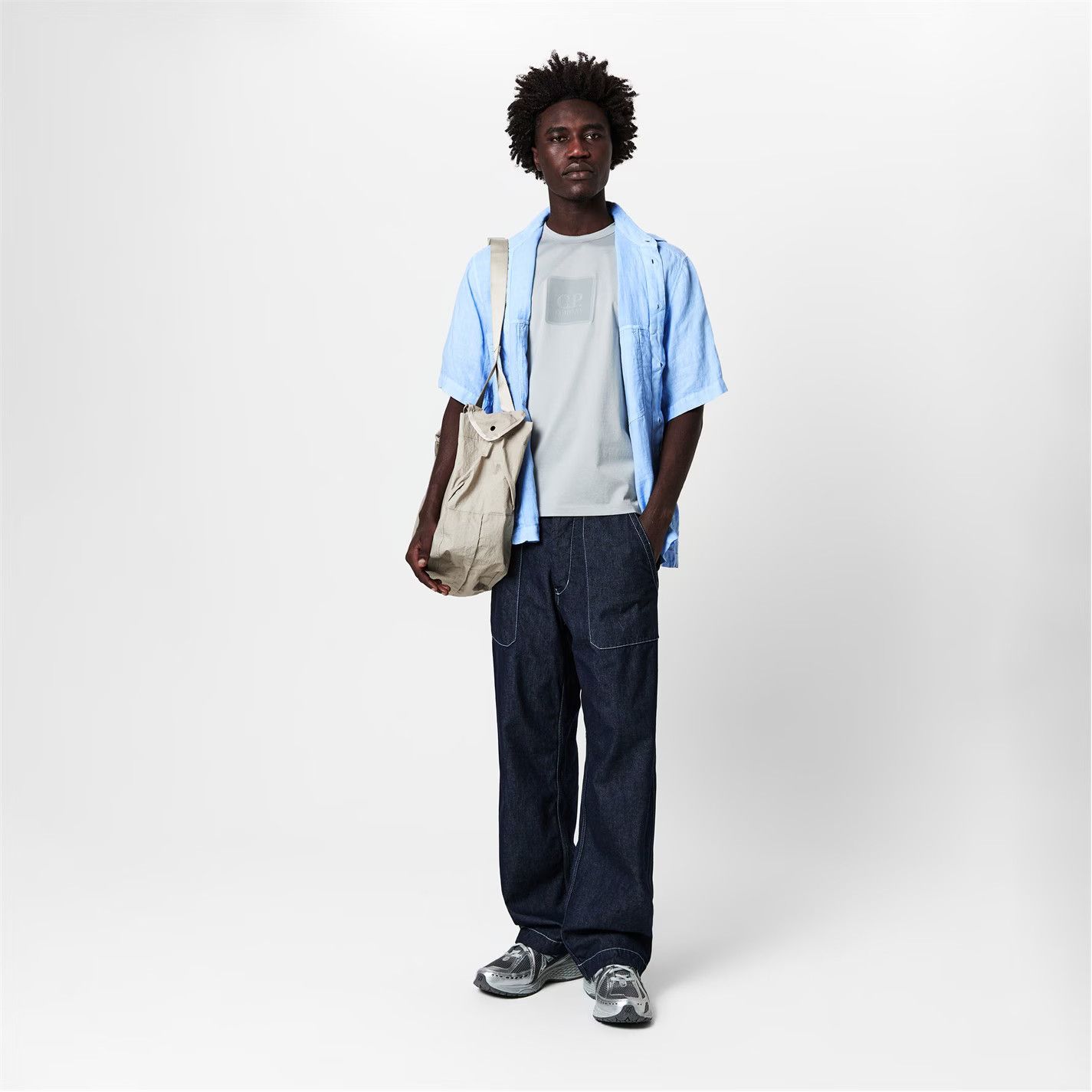 C.P. Company o1g2r1mq0426 Boxy Short Sleeve Shirt in Blue Size US S / EU 44-46 / 1 - 6 Thumbnail