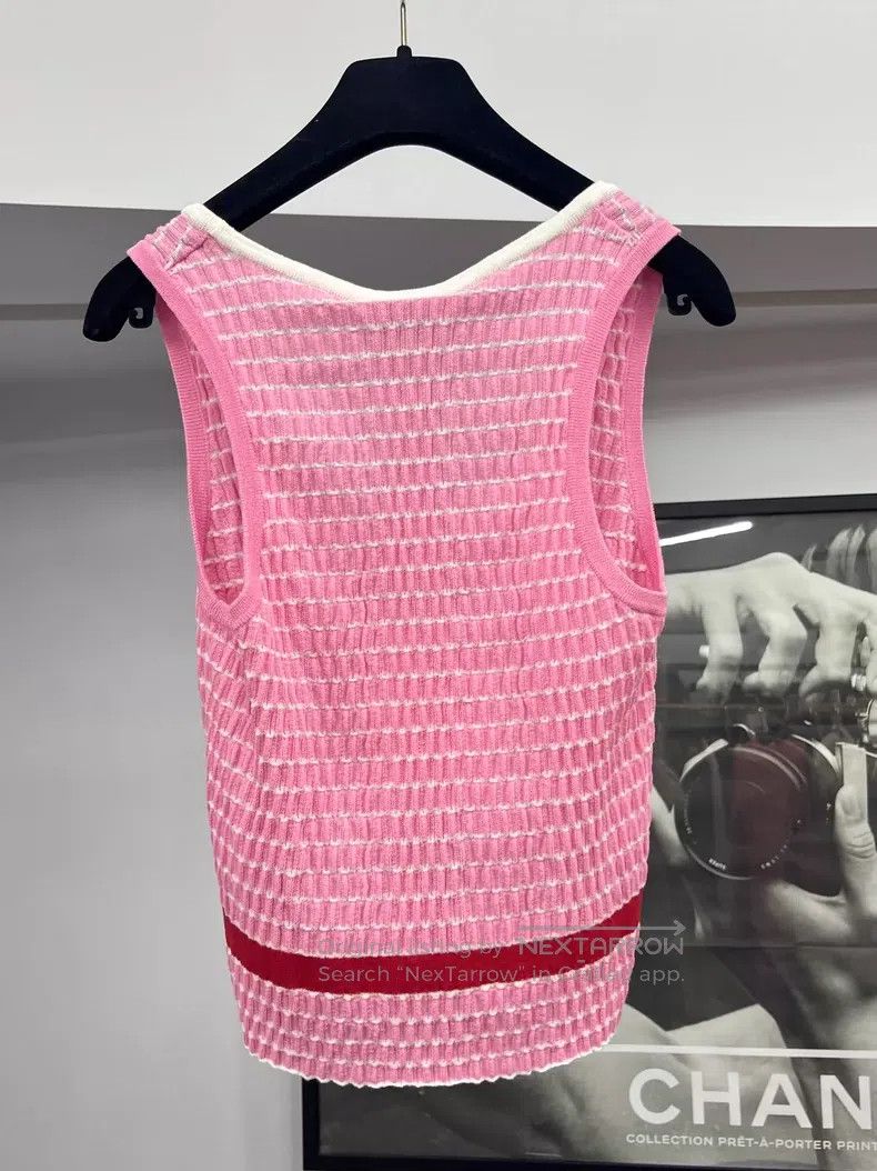 Chanel Chanel 24P pink striped vest Size XS / US 0-2 / IT 36-38 - 3 Thumbnail