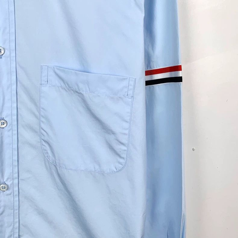 Thom Browne Thom Browne Haze blue cotton double-sleeved long-sleeved sh Size US L / EU 52-54 / 3 - 4 Thumbnail