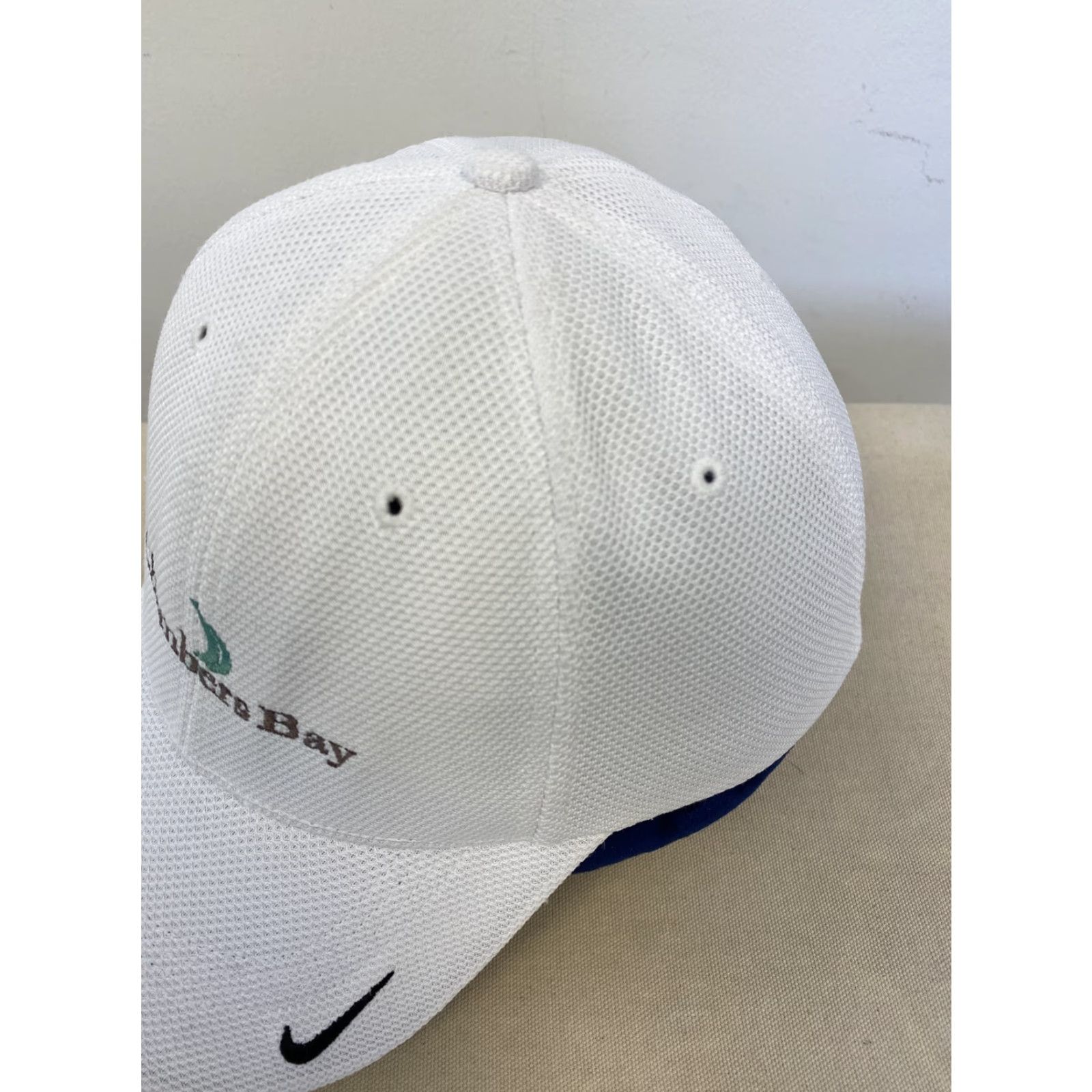 Nike VINTAGE Nike Performance Flex Hat Chambers Bay M/L White / 224 Baseball Cap Men Adjustable White Nike Swoosh 90s Sports Size ONE SIZE - 3 Thumbnail