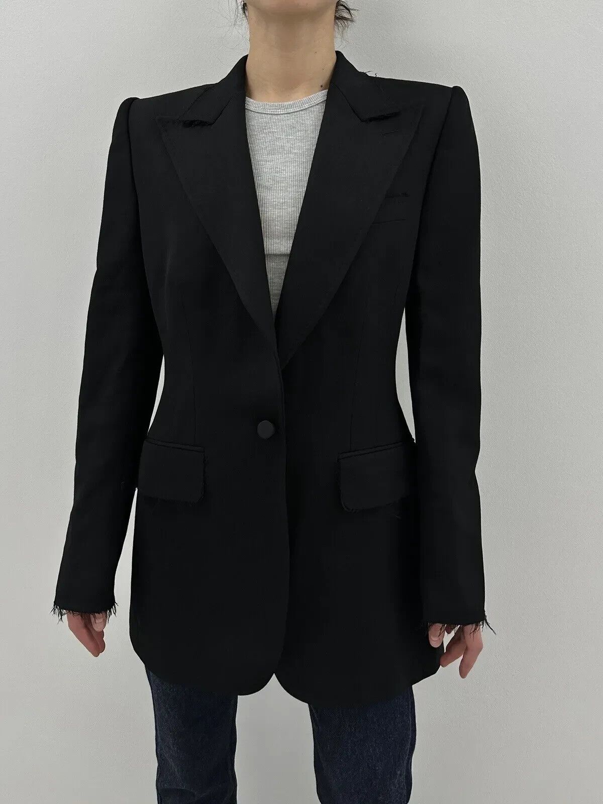 Dolce & Gabbana DDP Dolce&Gabbana Wool Blazer Tailored Fitted Womens Size M / US 6-8 / IT 42-44 - 6 Thumbnail