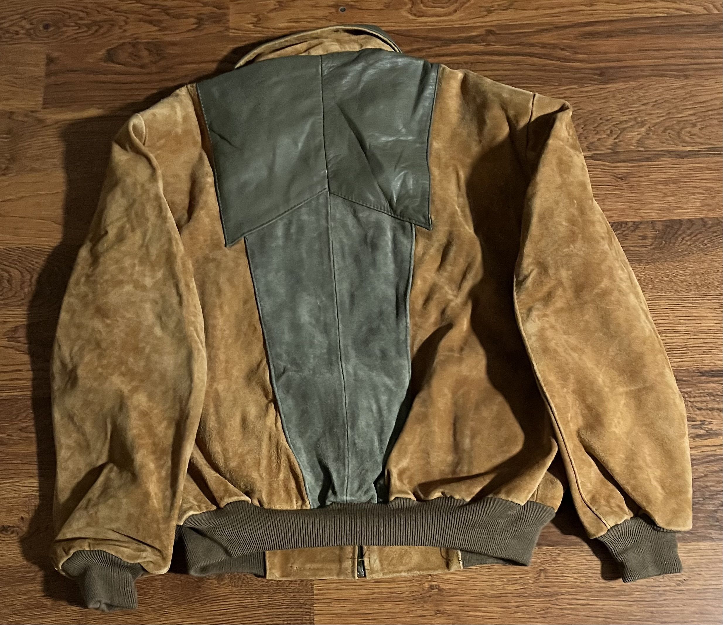 Other Vintage Durion European Suede Leather Bomber Jacket Size US L / EU 52-54 / 3 - 2 Thumbnail