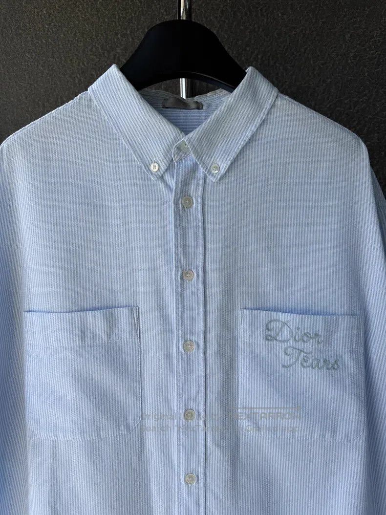 Dior Dior Size 41 Denim Tears Letter Embroidery Long-sleeved Shi Size US L / EU 52-54 / 3 - 3 Thumbnail
