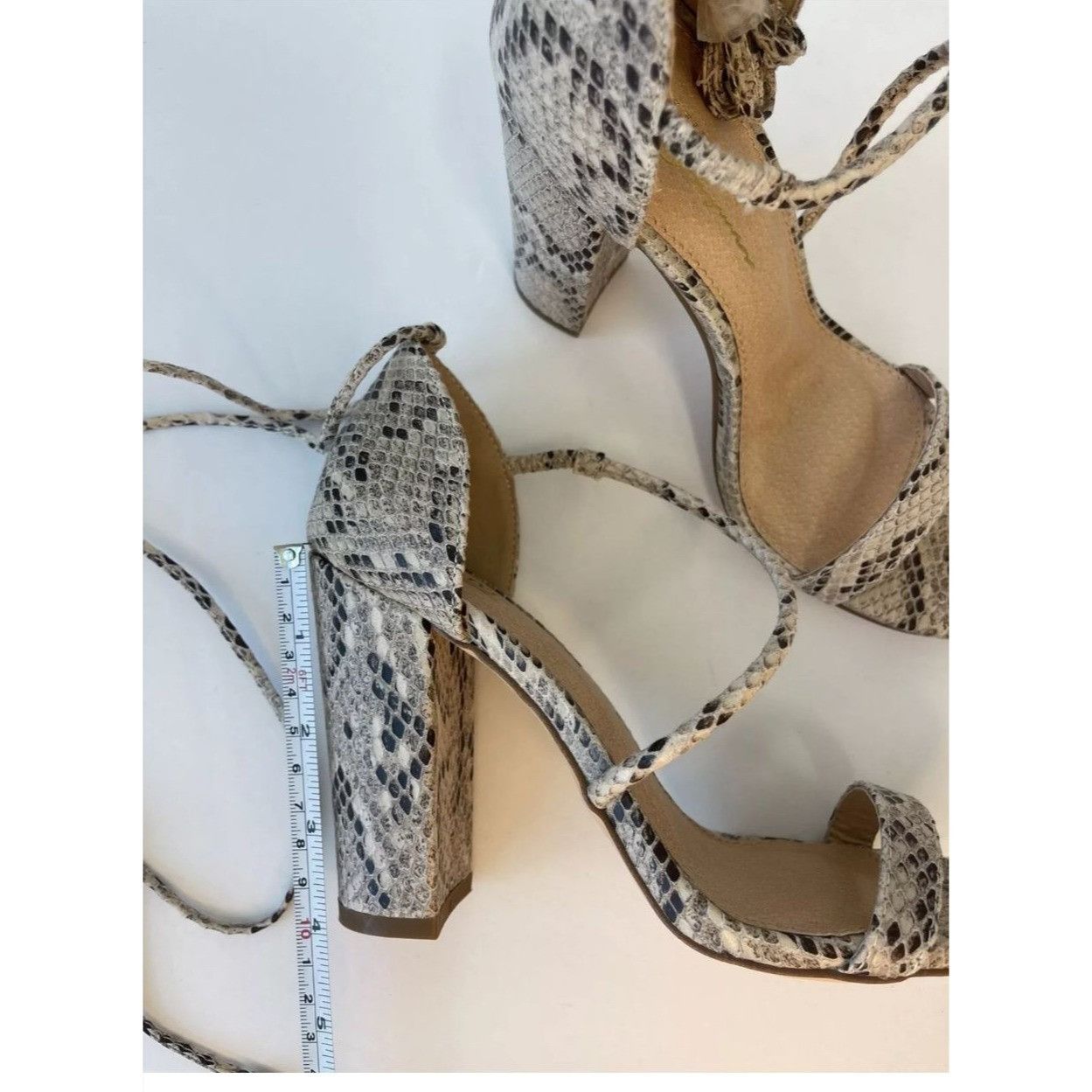 Other OLIVIA FERGUSON / Snake Laceup / Print / Block Heel / Sand Size US 6.5 / IT 36.5 - 5 Thumbnail