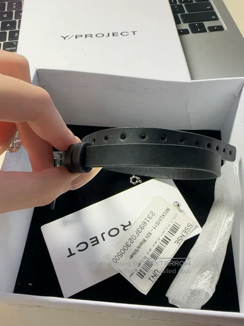Y/Project Y/Project OS Black leather collar average size Size ONE SIZE - 3 Thumbnail