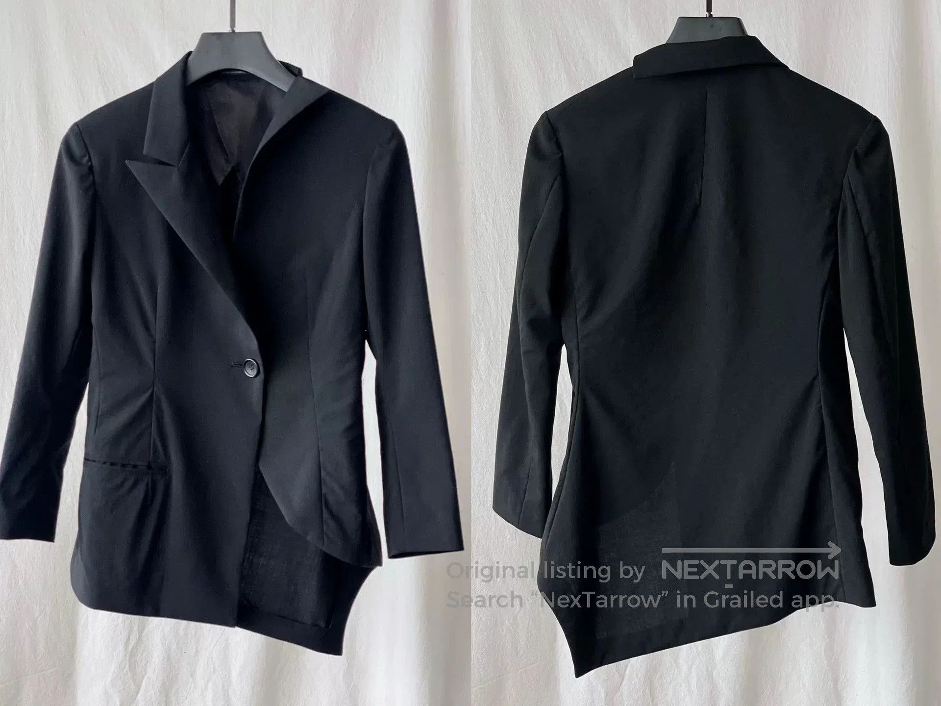 Yohji Yamamoto Yohji Yamamoto Asymmetrical Wool Top. Size S / US 4 / IT 40 - 8 Thumbnail