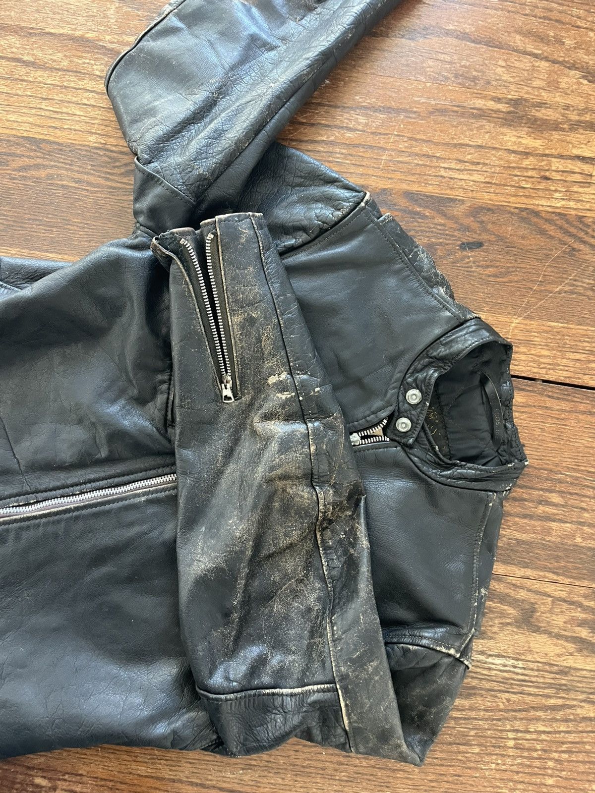 Schott Vintage 1960s Schott Perfect Steerhide Cafe Racer medium 40 Size US M / EU 48-50 / 2 - 12 Thumbnail