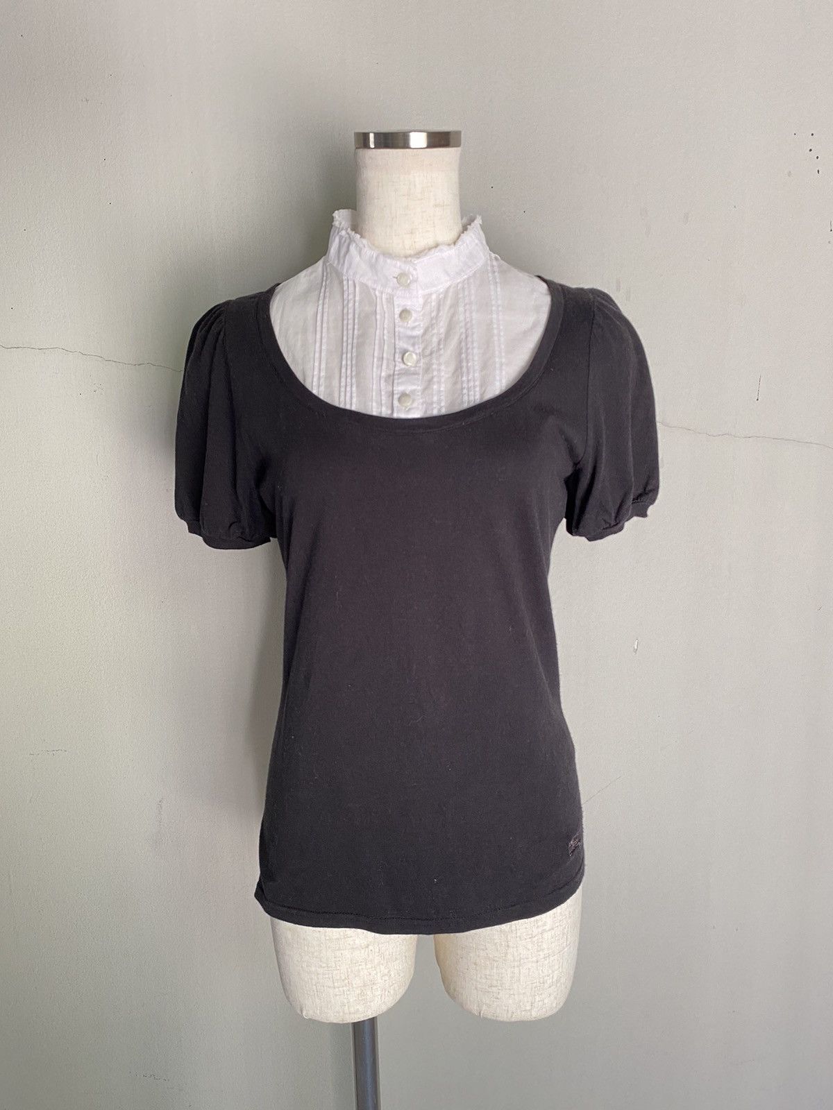 Burberry BURBERRY Black Puff Sleeve Blouses Size XS / US 0-2 / IT 36-38 - 12 Thumbnail