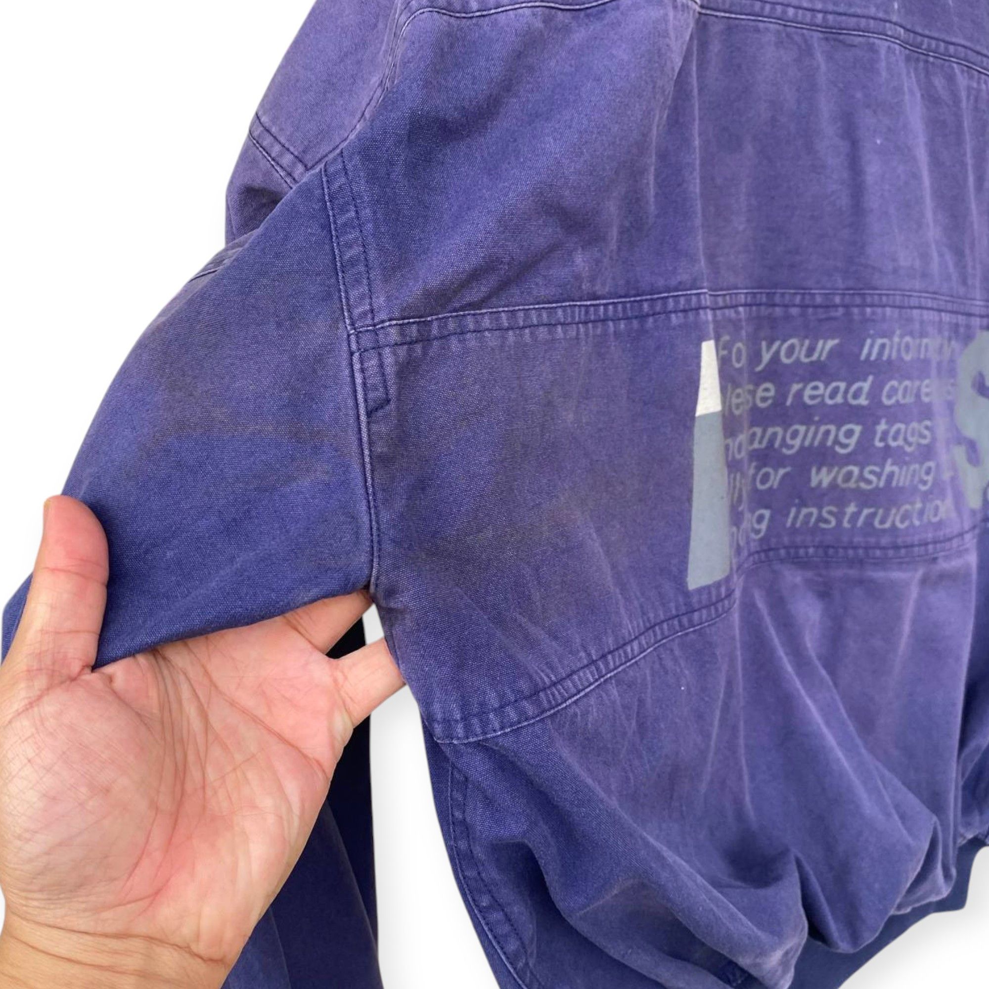 Issey Miyake WORN VINTAGE 80S ISSEY MIYAKE CARE INSTRUCTION FADED PURPLE Size US M / EU 48-50 / 2 - 16 Thumbnail