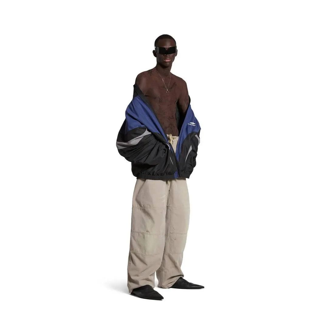 Balenciaga o1mt1gz0325 3B Sports Icon Off Shoulder Tracksuit Jacket Size US XS / EU 42 / 0 - 2 Thumbnail